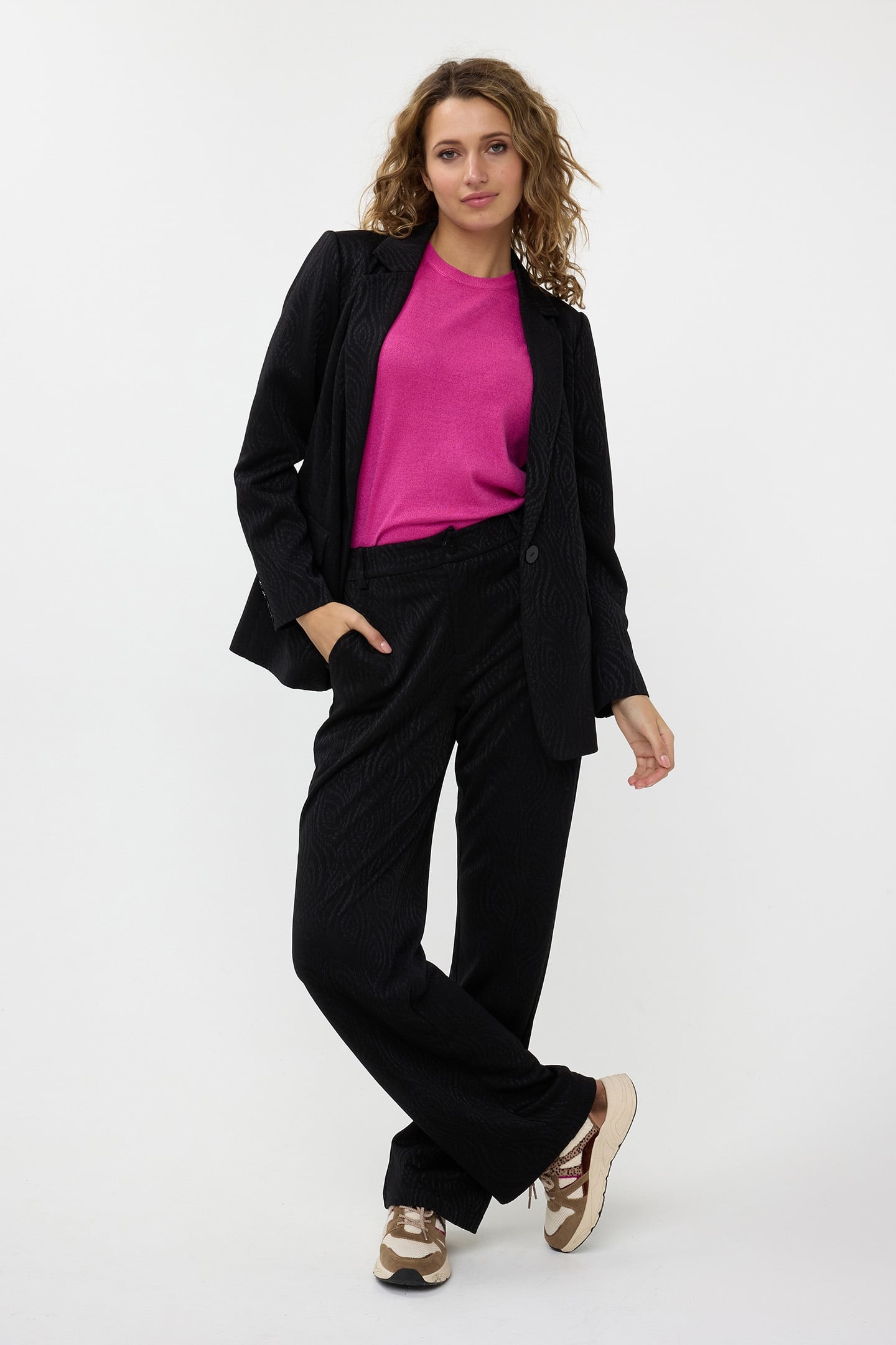 BLAZER JACQUARD STRETCH BLACK 2