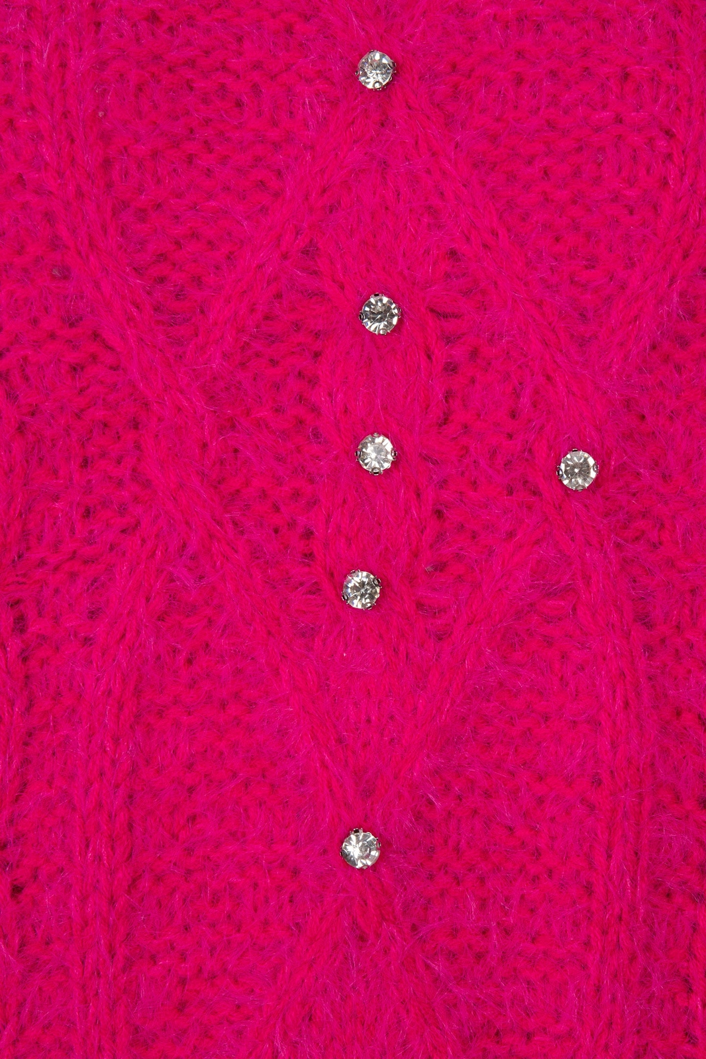 SWEATER CABLE STONES CERISE PINK 7