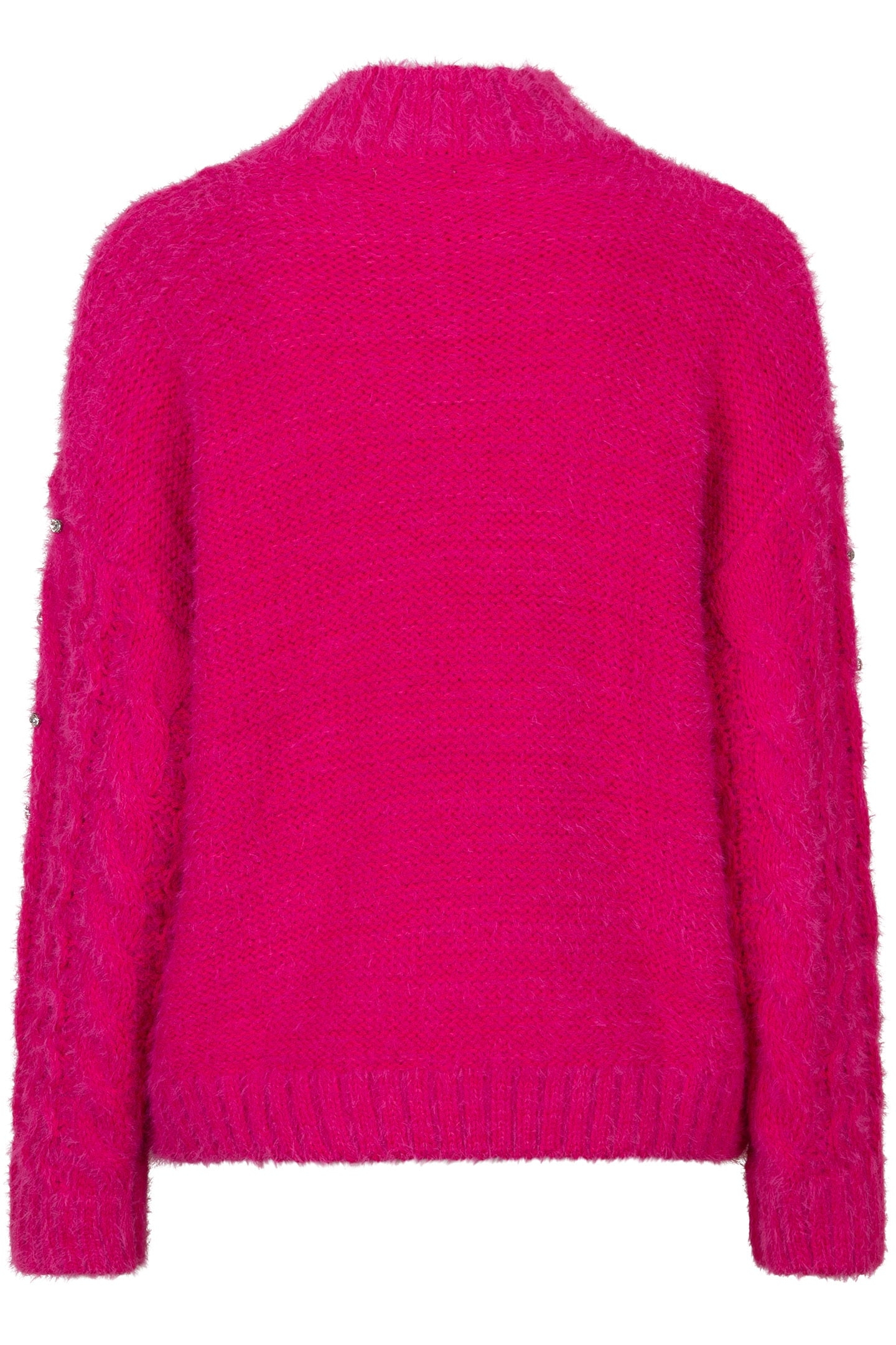 SWEATER CABLE STONES CERISE PINK 5