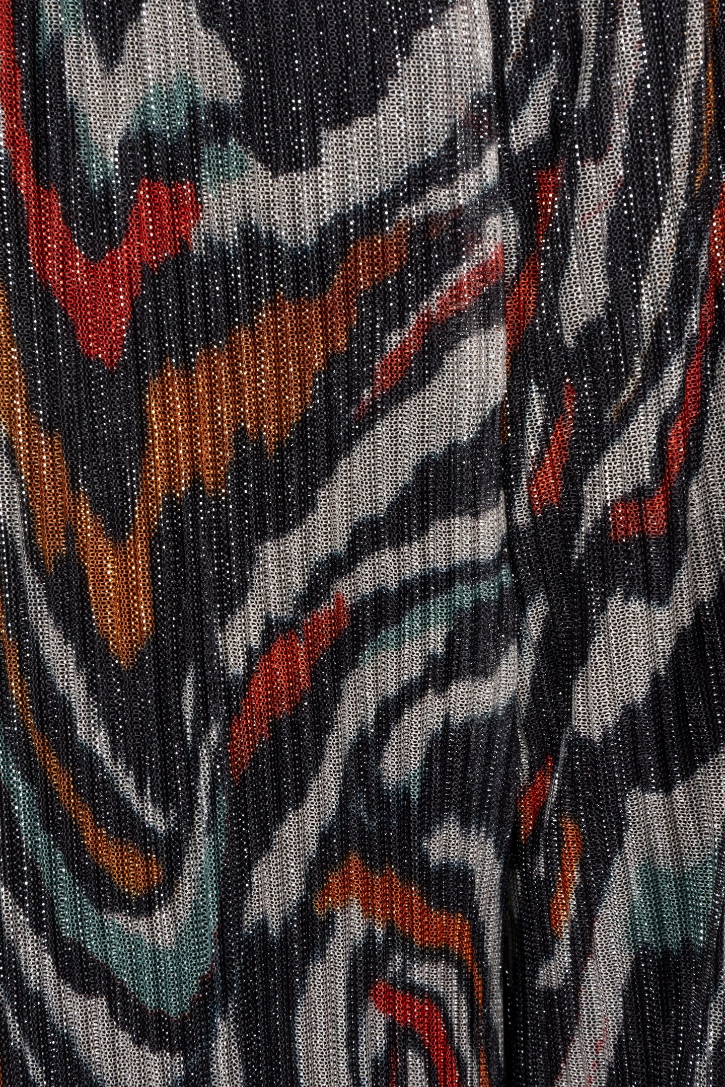 TROUSERS LUREX PLISSE WAVES PRINT 7