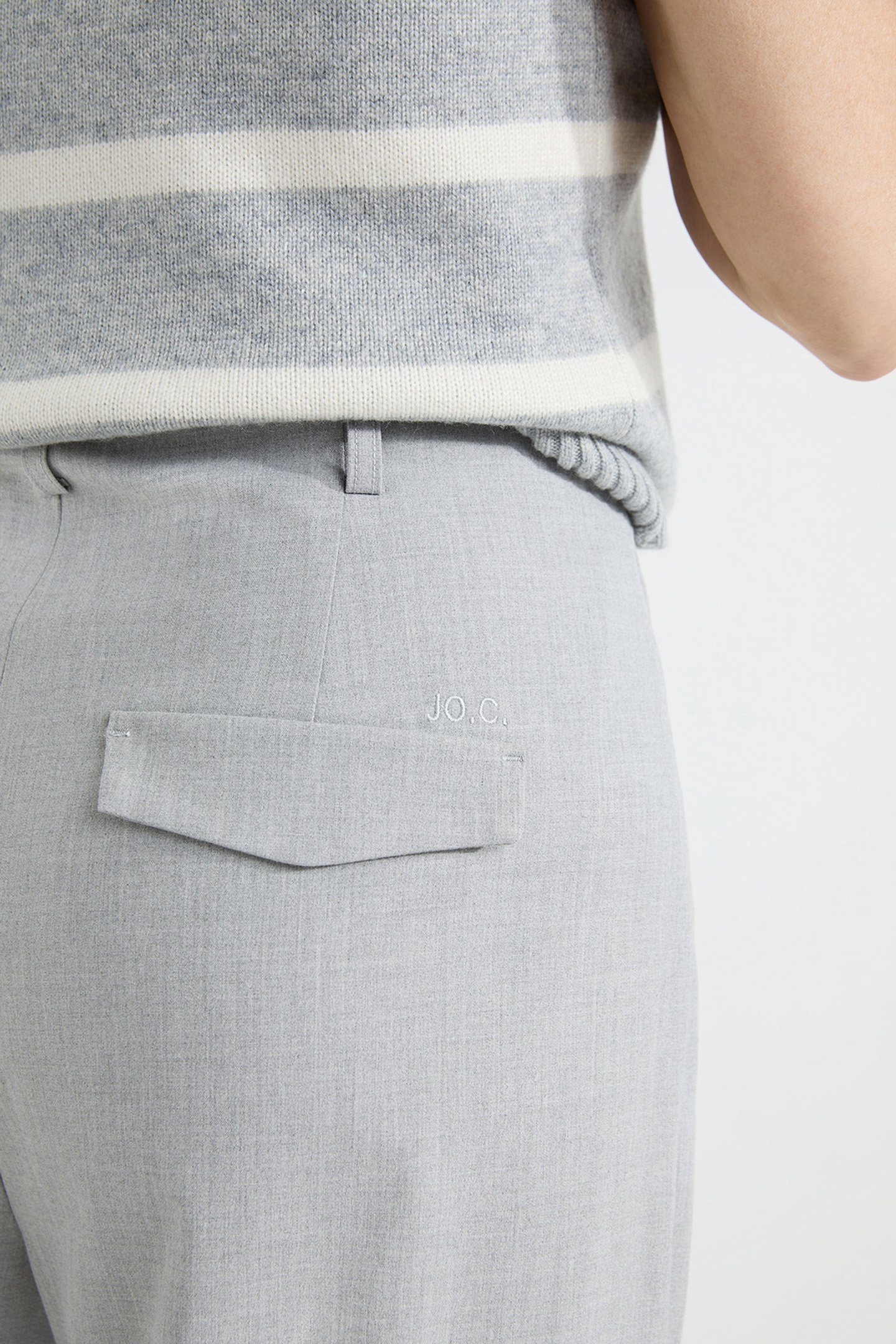 DESIREE PANTS LIGHT GREY MELANGE 3