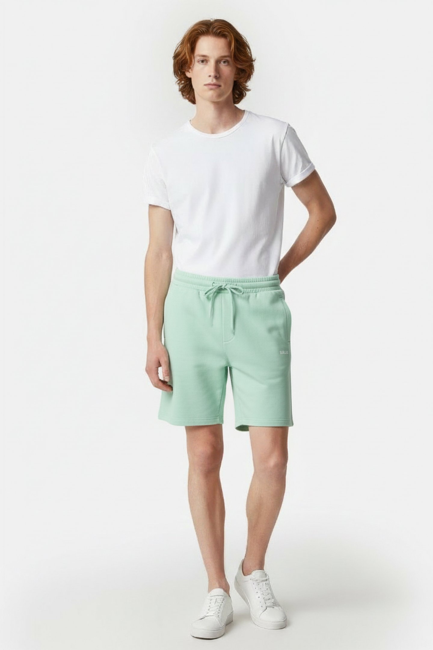 BRAND REGULAR FIT SHORTS LONG LINE QUIET GREEN 1