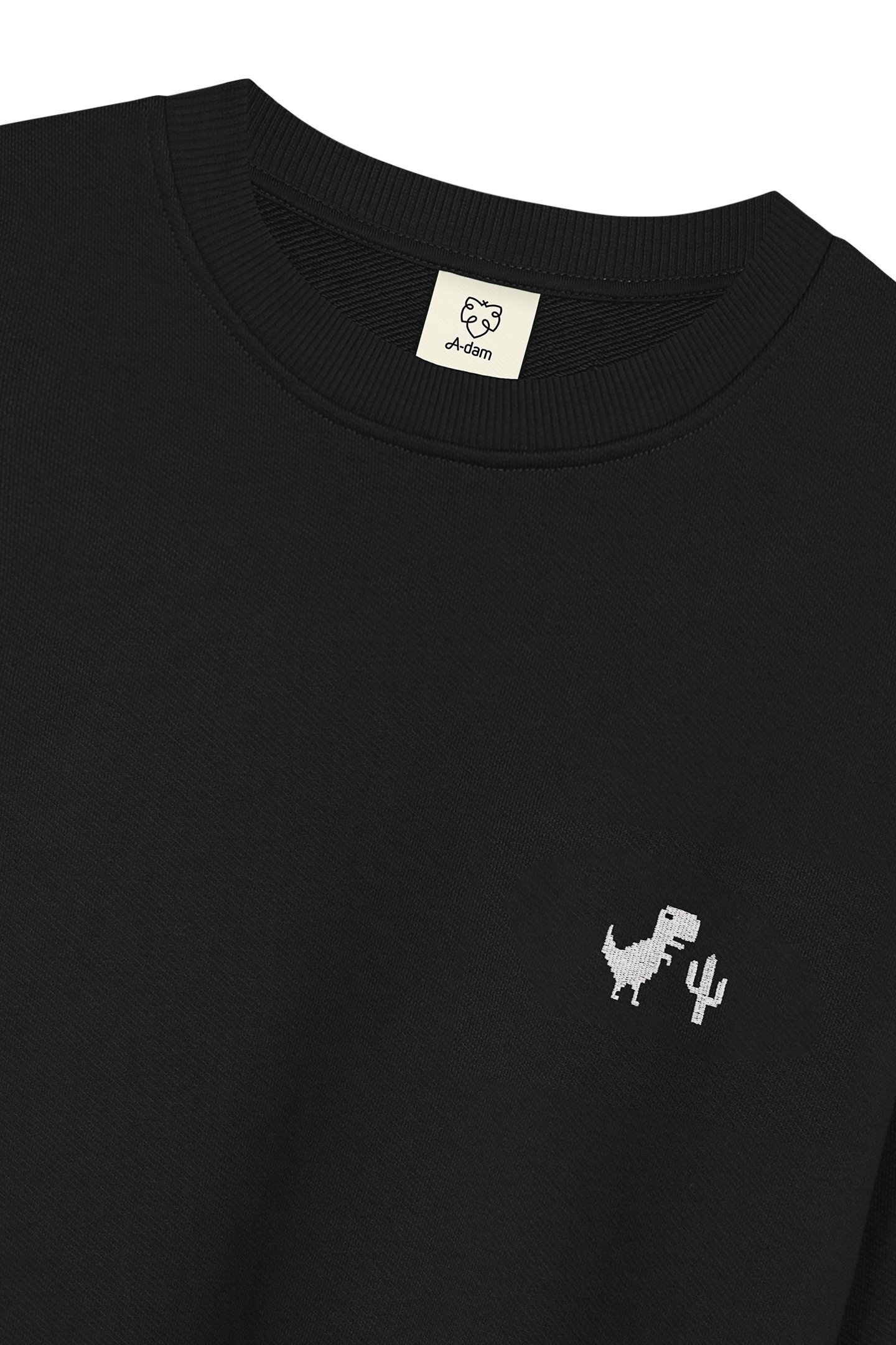 SWEATSHIRT BLACK 8BIT DINO 3
