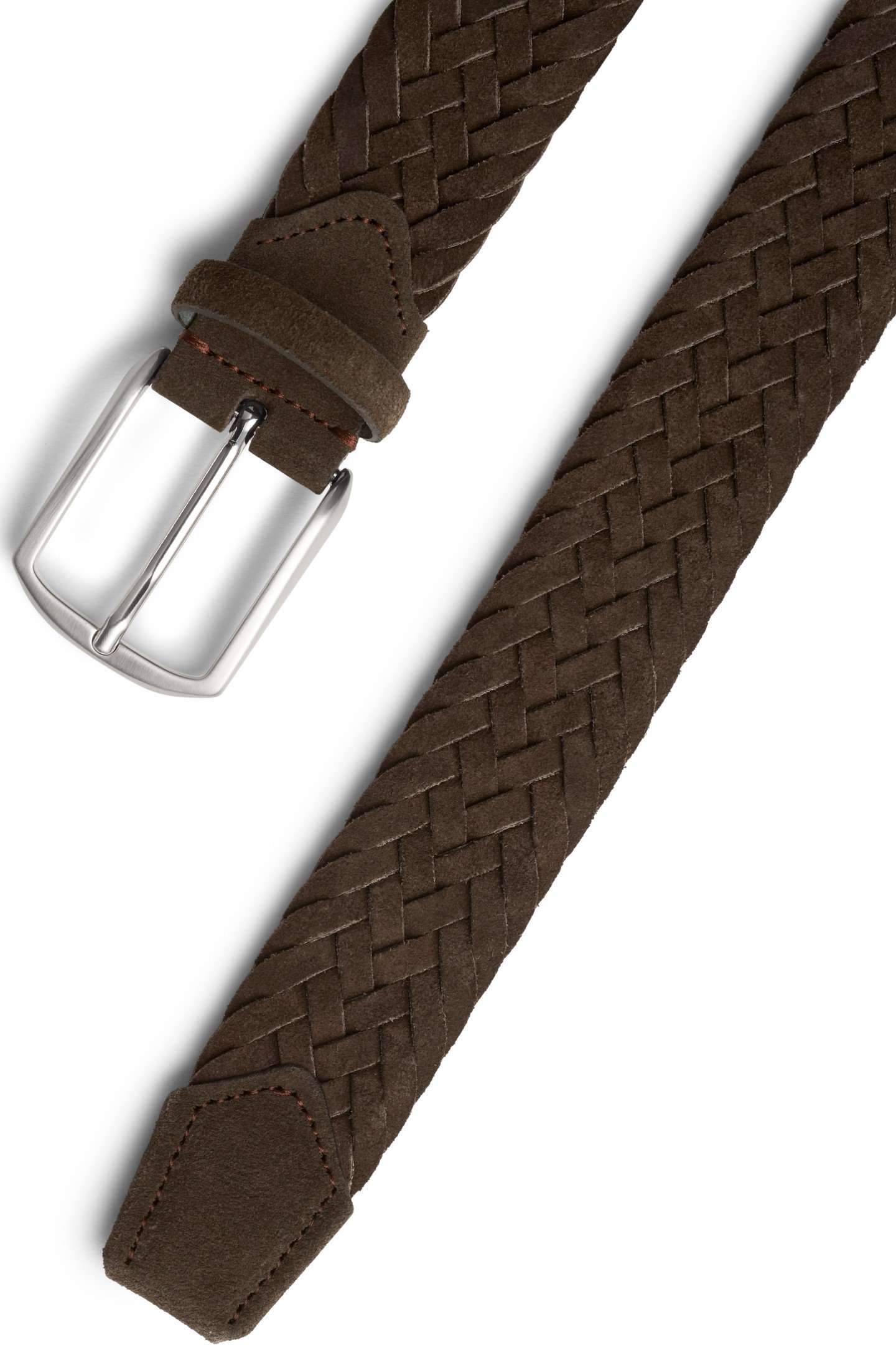 BELT-SUEDEBRAIDED-BROWN BROWN 2