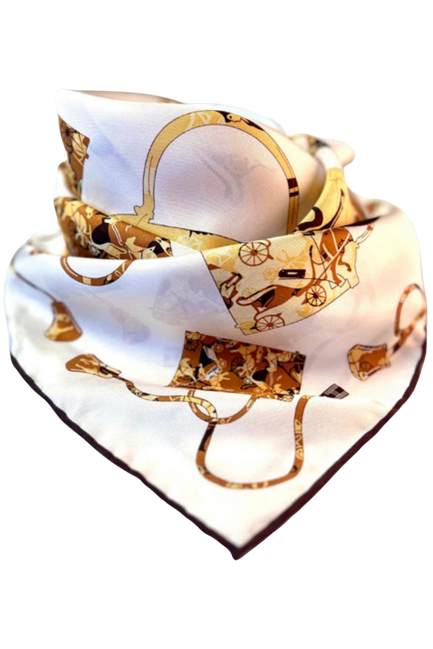 SCARF BURANO SMALL 300 WHITE,BROWN 2