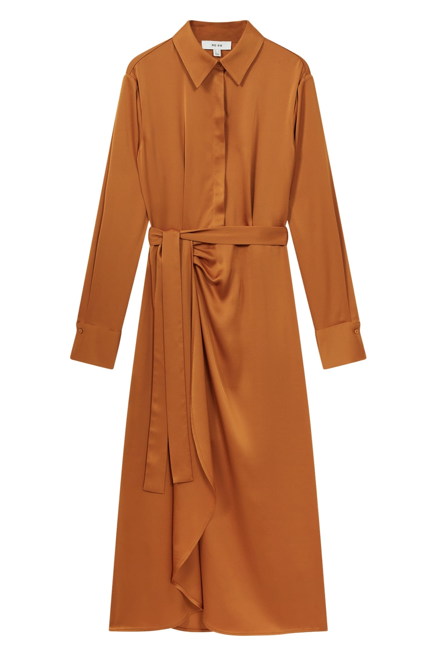 SHIRT MIDI DRESS RUST 4