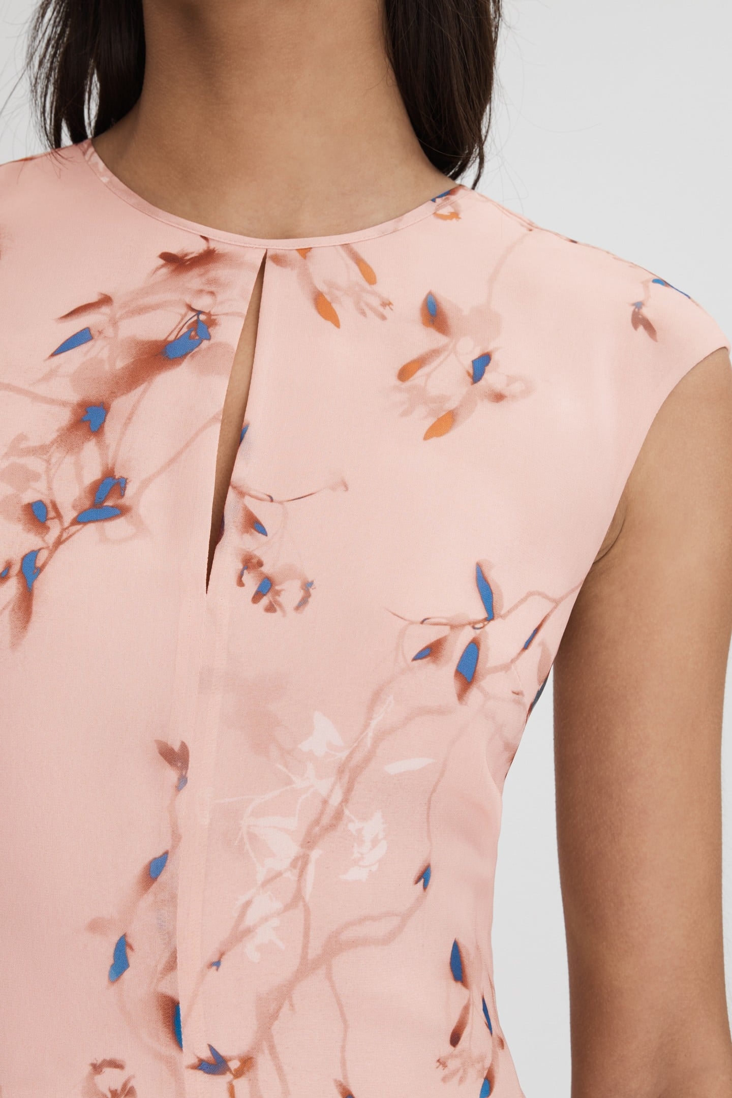 FLORAL PRINTED MIDI DRESS BLUSH 4