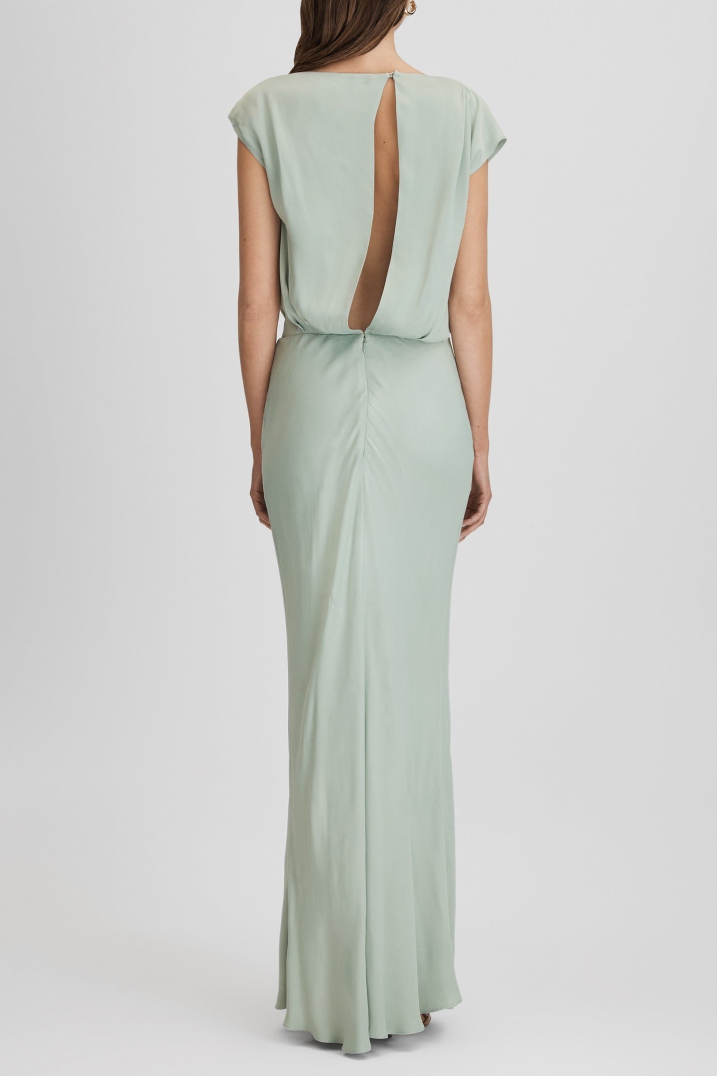 DRAPE NECK MAXI DRESS SAGE 3