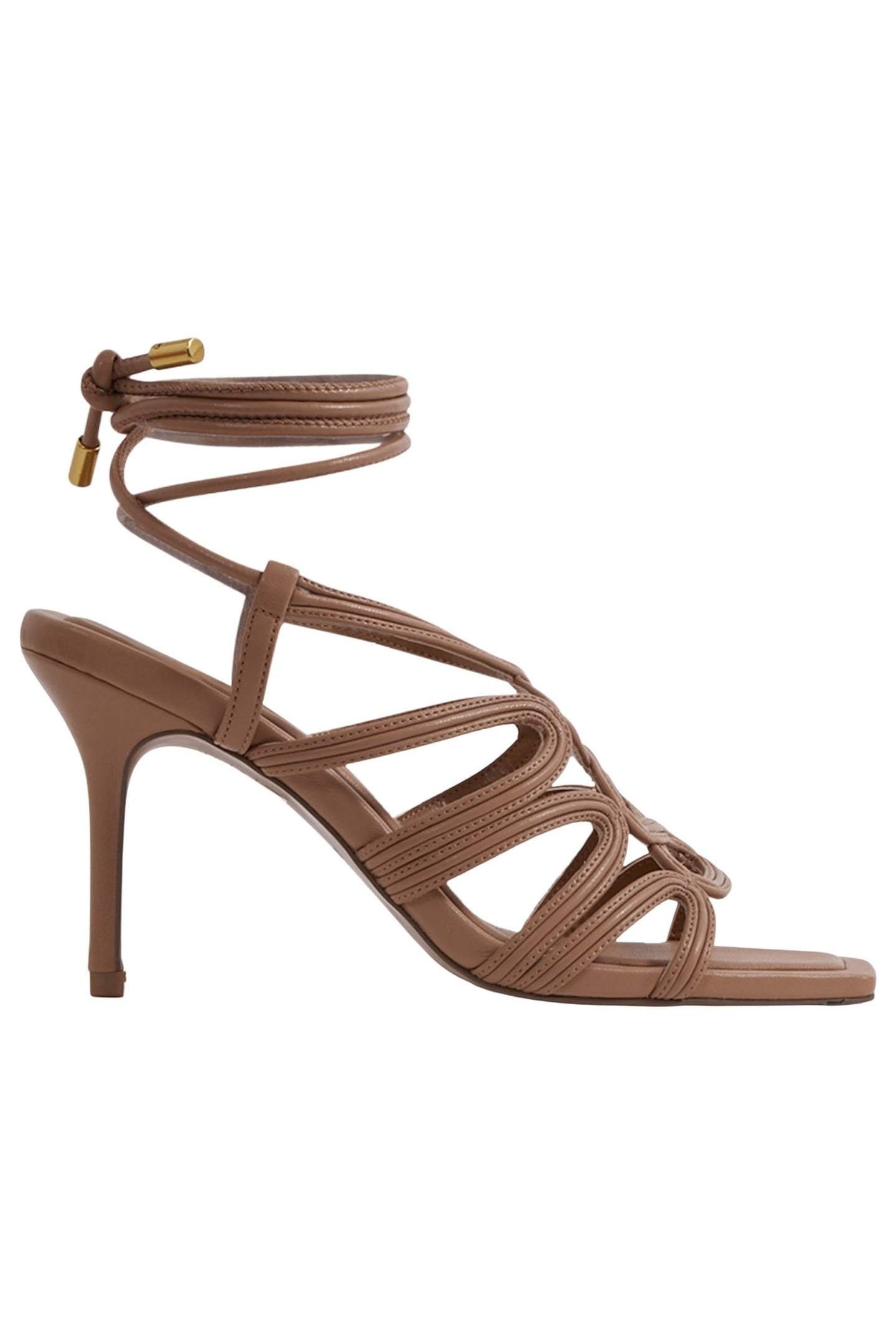 ROPE STRAP HEELED SANDAL NUDE 1