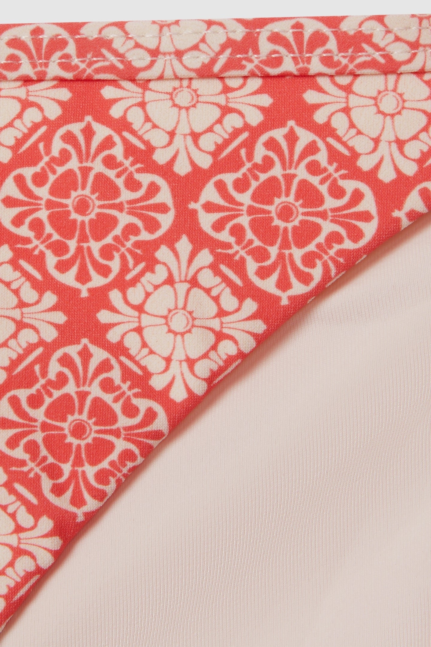 FERN PRINT TIE SIDE BOTTOM CREAM/CORAL 4