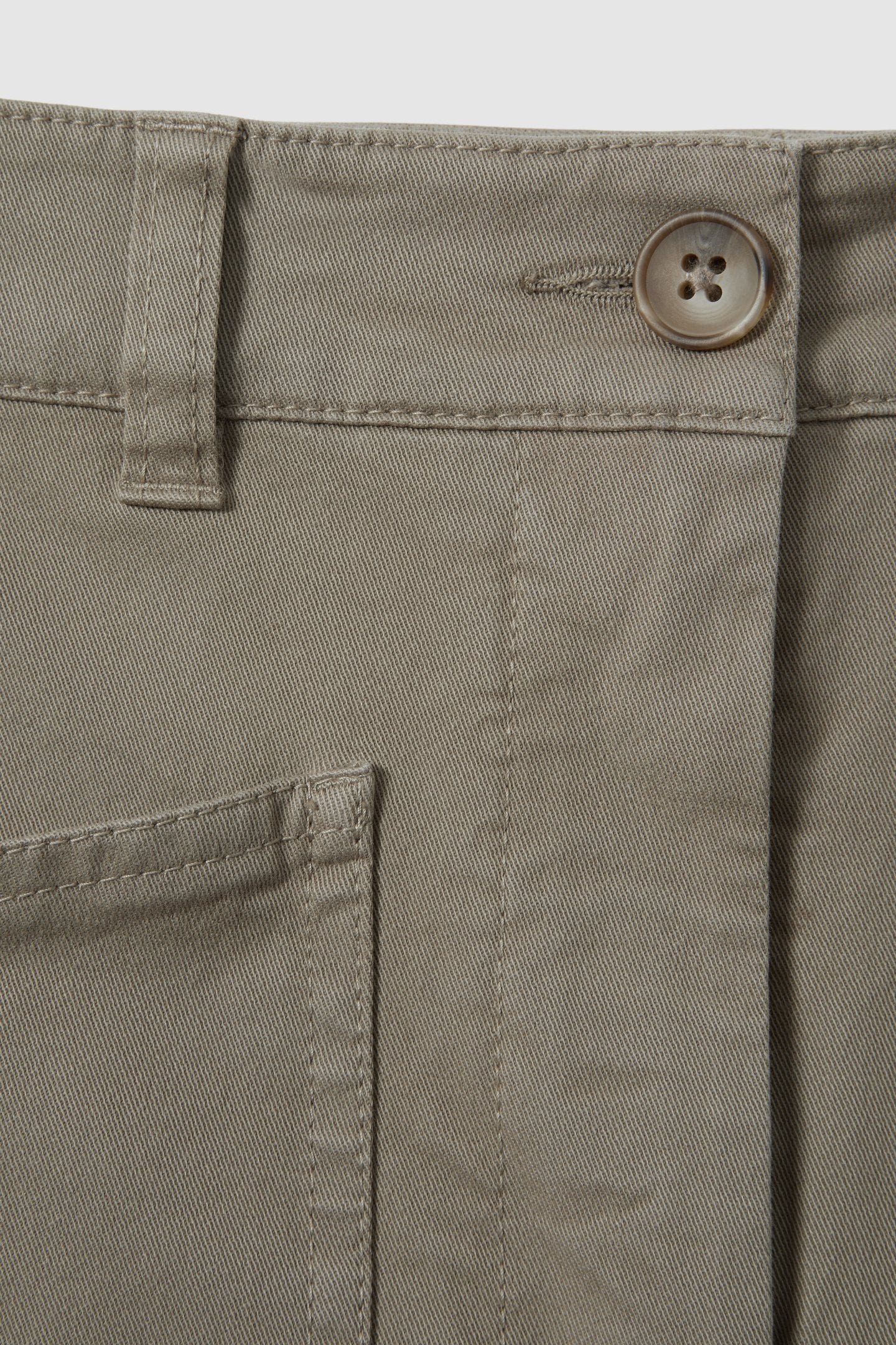COTTON BARREL LEG TROUSER OLIVE 5