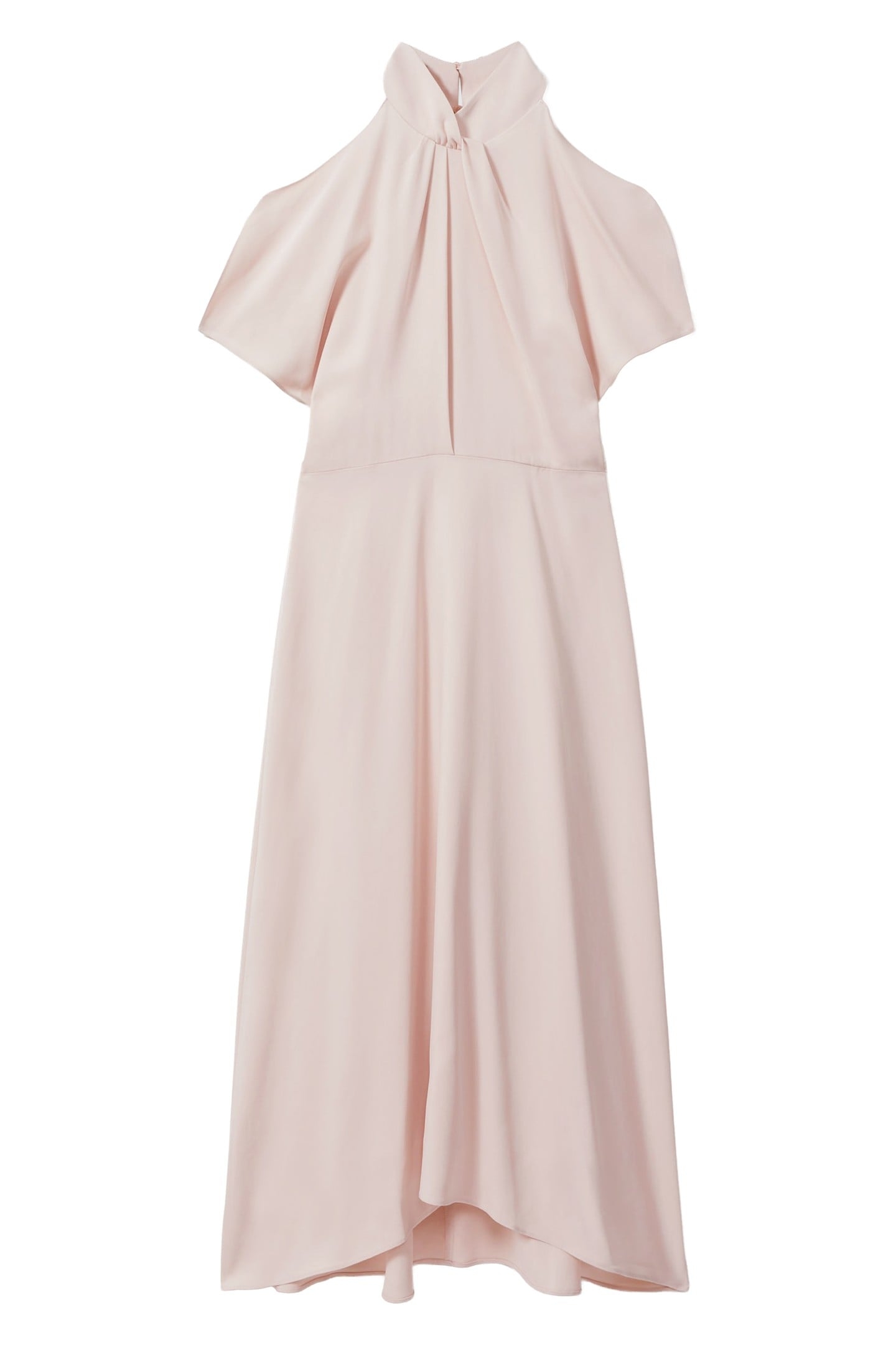 SHORT SLEEVE OCCASION MIDI DRESS NUDE 4