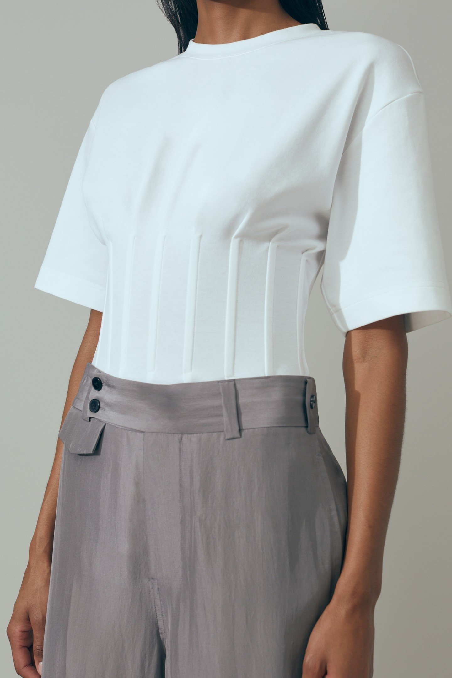 SILK BLEND TROUSER GREY 3