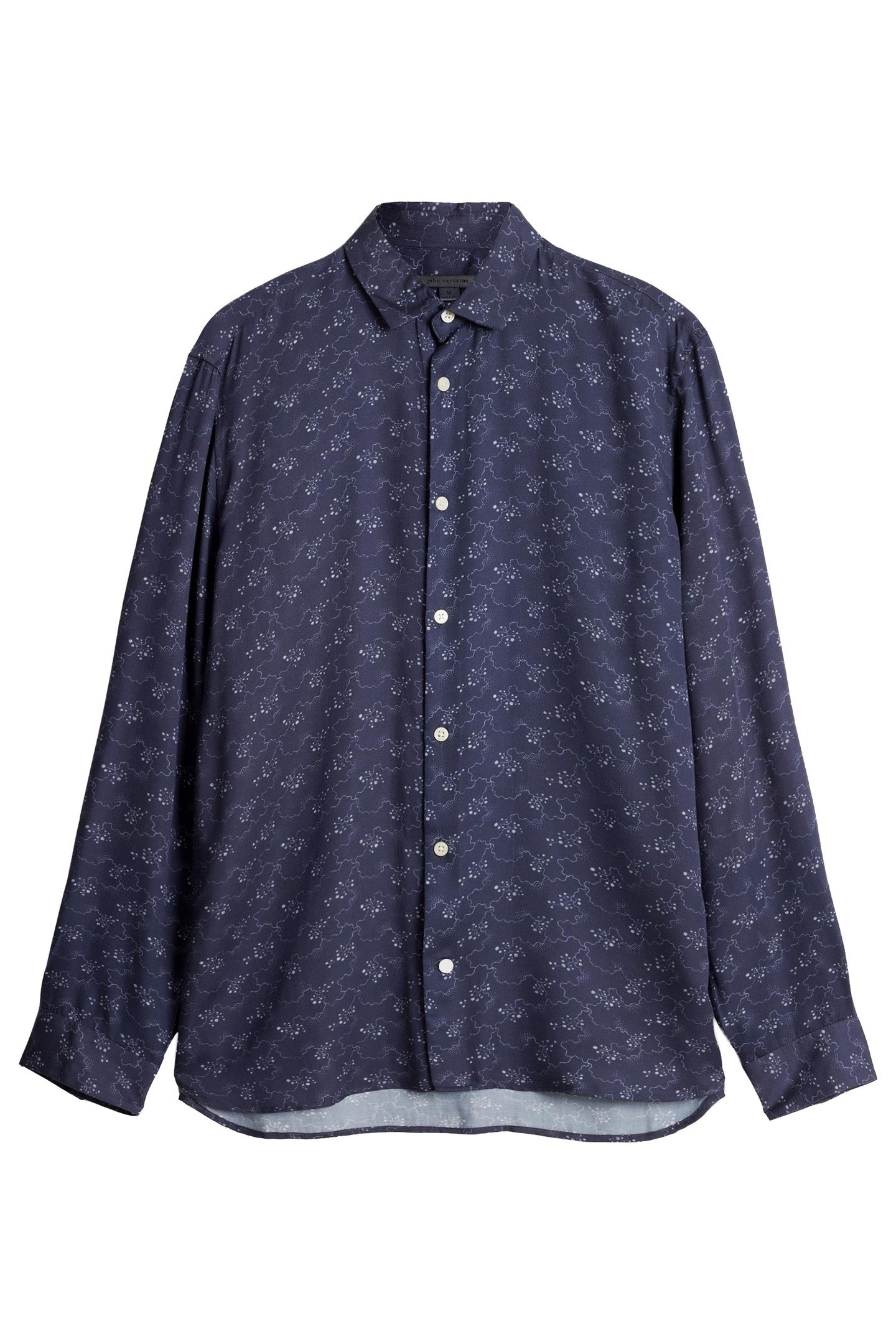 LS ROSS SPORT SHIRT W/ FLORAL PRINT TWILIGHT BLUE 1