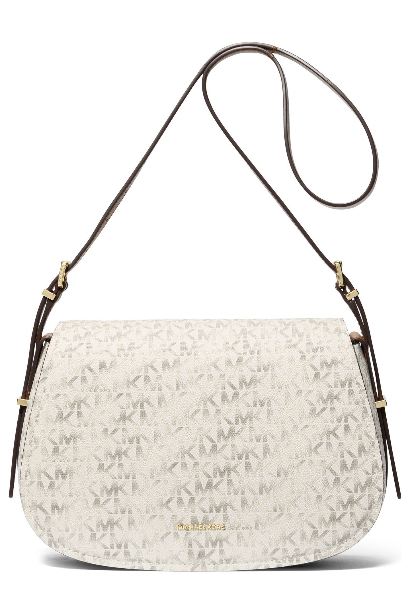 MEDIUM FLAP MESSENGER BAG VANILLA/ACORN 1