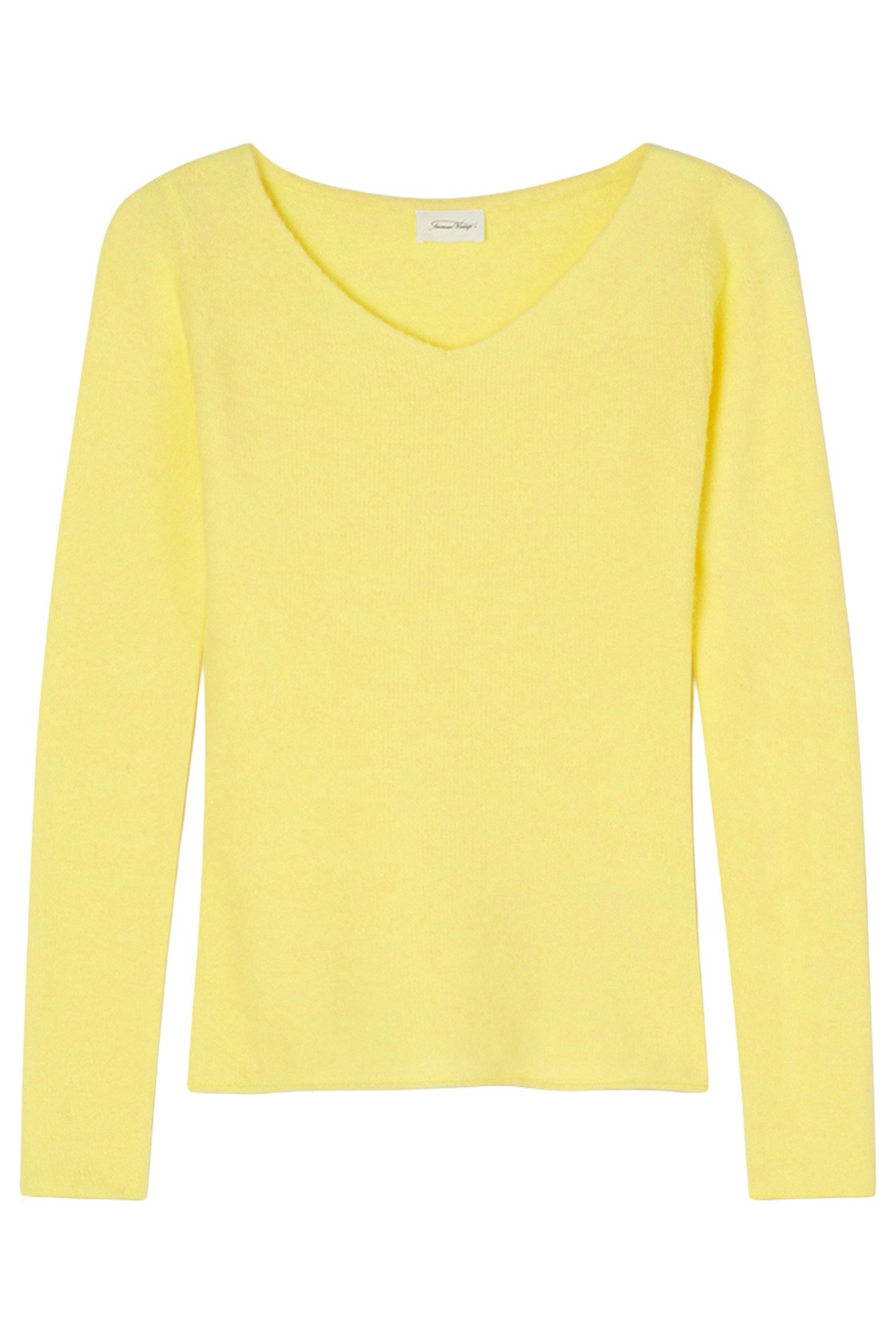 LONG-SLEEVED V-NECK SWEATER BLOND 1
