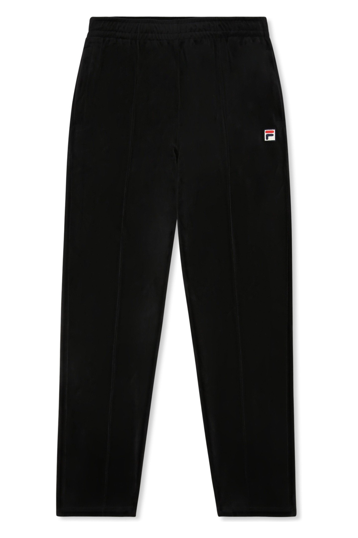 ADRIANO REGULAR TAPERED VELOUR TRACK PANTS BLACK 5