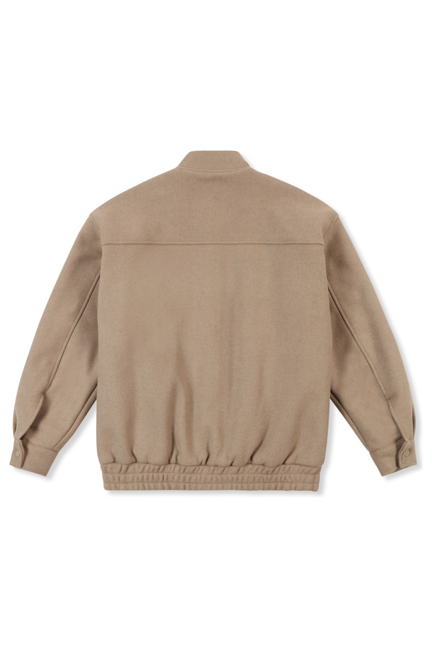 COMO OVERSIZED FELTED VARSITY JACKET WEATHERED TEAK 4