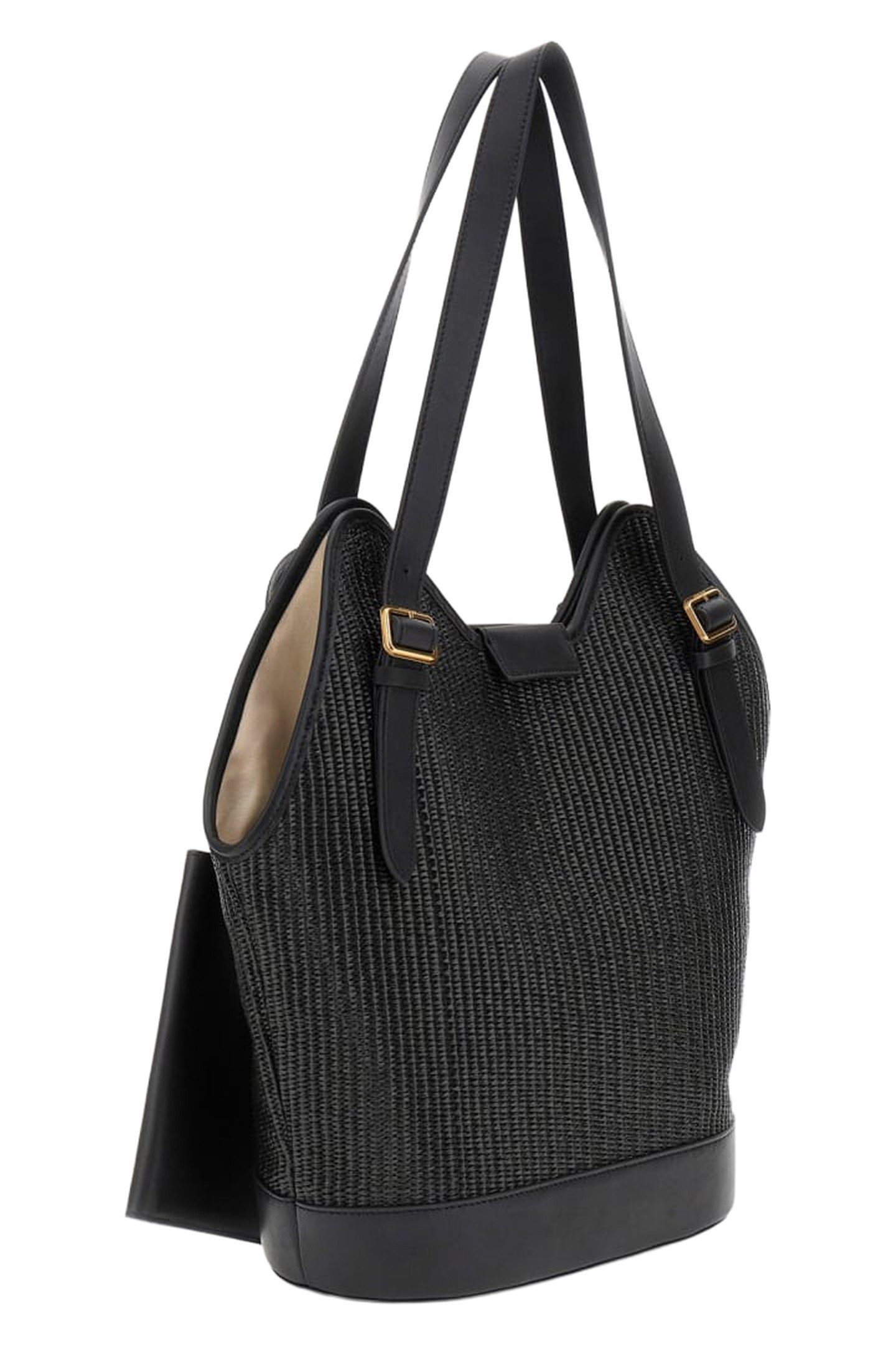 RAFFIA HOBO JET BLACK A996 1