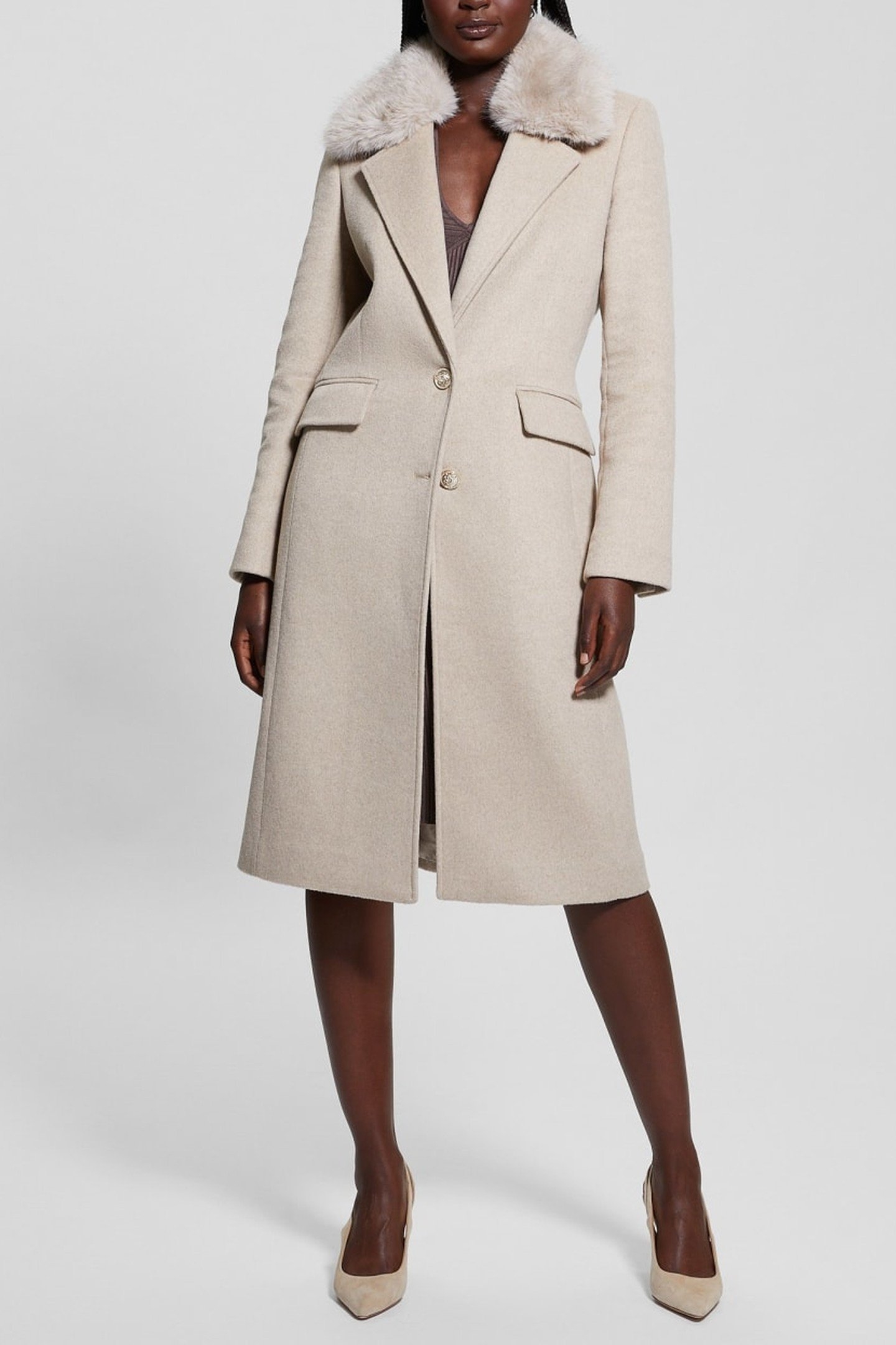 NANCY FIT COAT FAUX CEMENTO MULTI 1