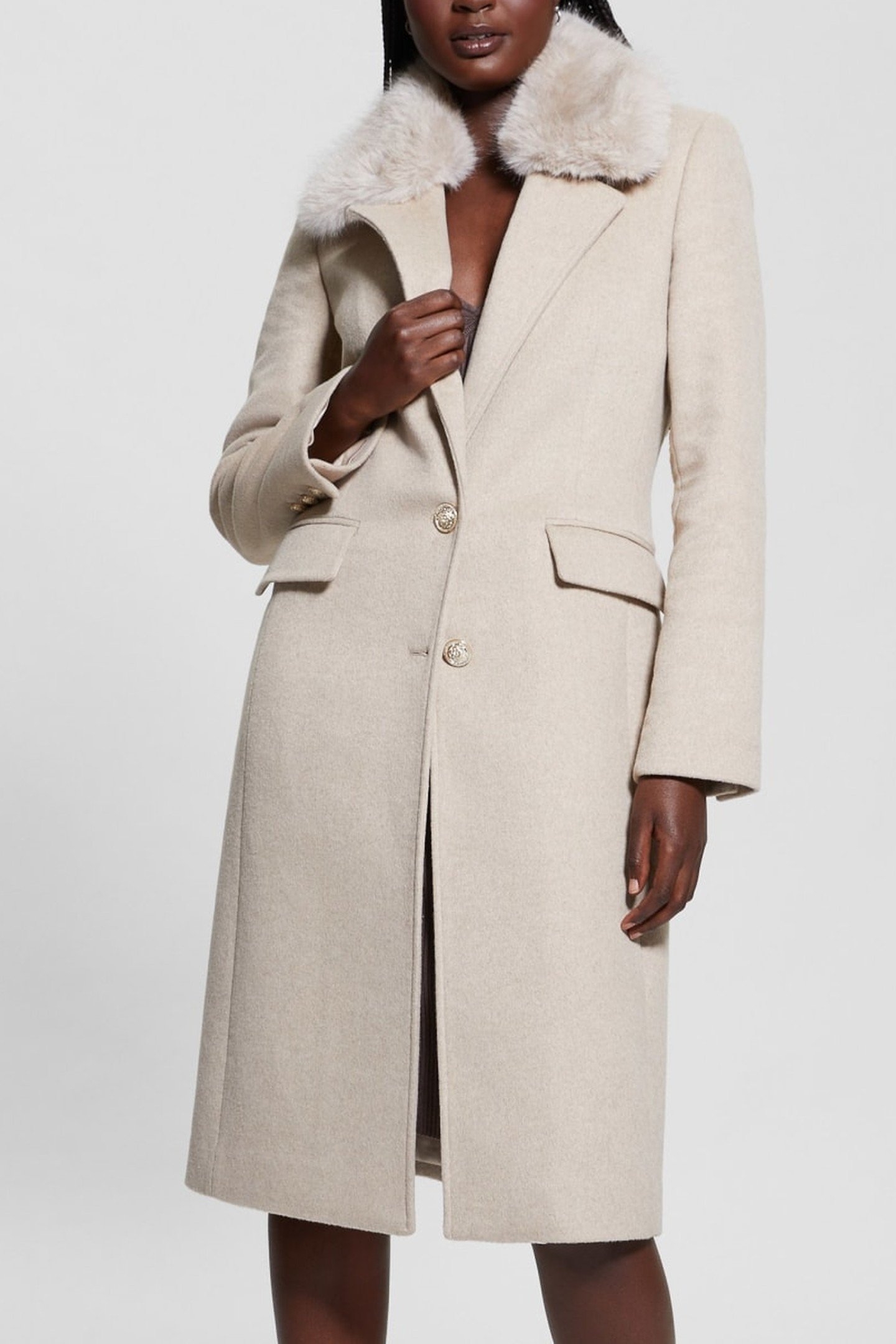 NANCY FIT COAT FAUX CEMENTO MULTI 6