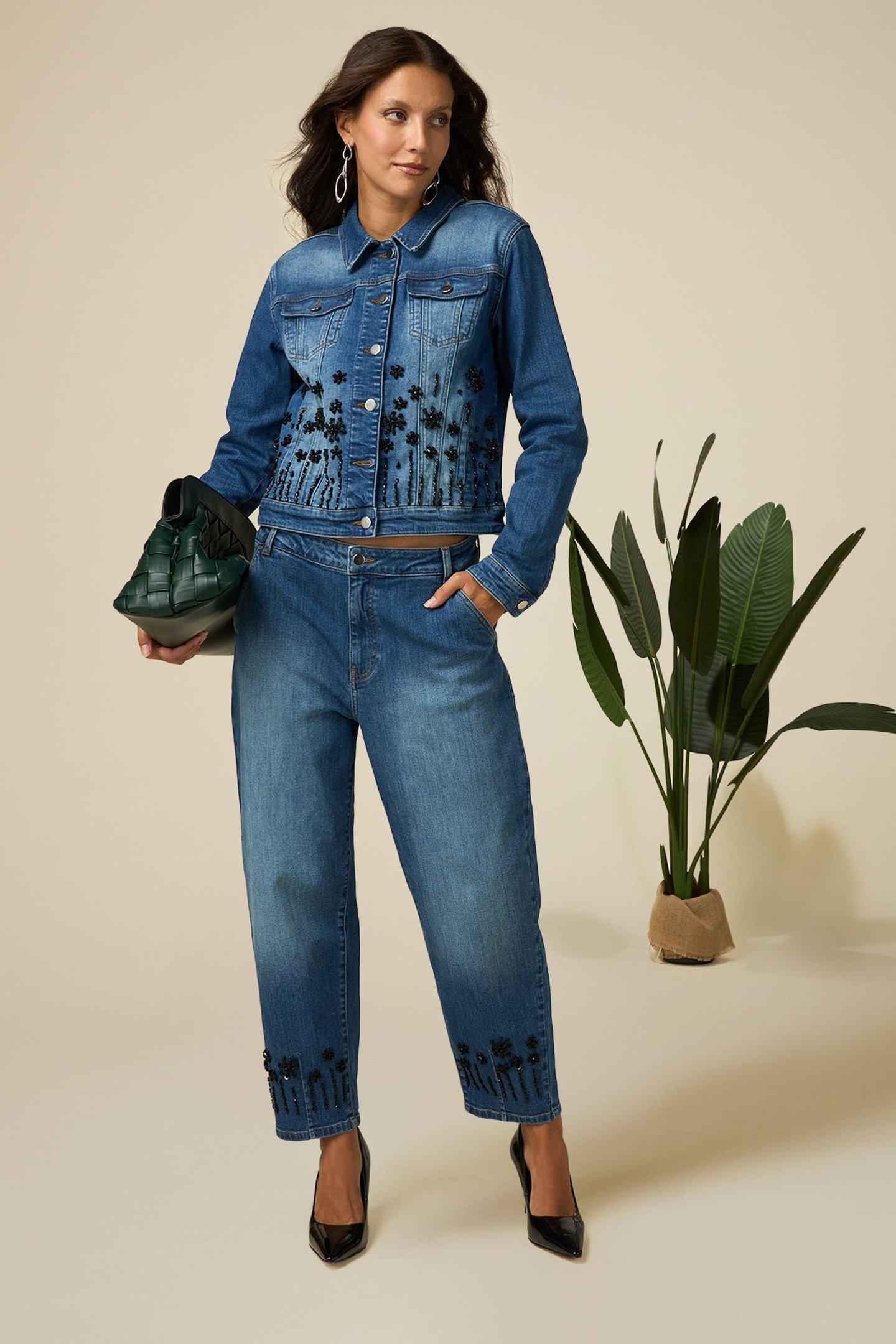 BOYSLIM JEANS WITH JEWEL EMBROIDERY BLUE 1