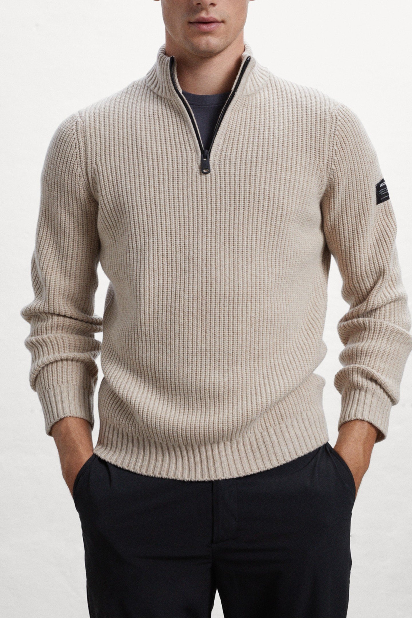 MERTOALF KNIT TAUPE MELANGE 1