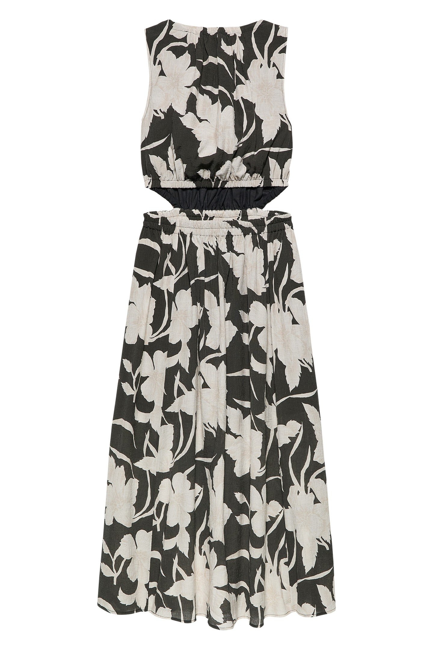 CUT OUT HIBISCUS DRESS BLACK 2