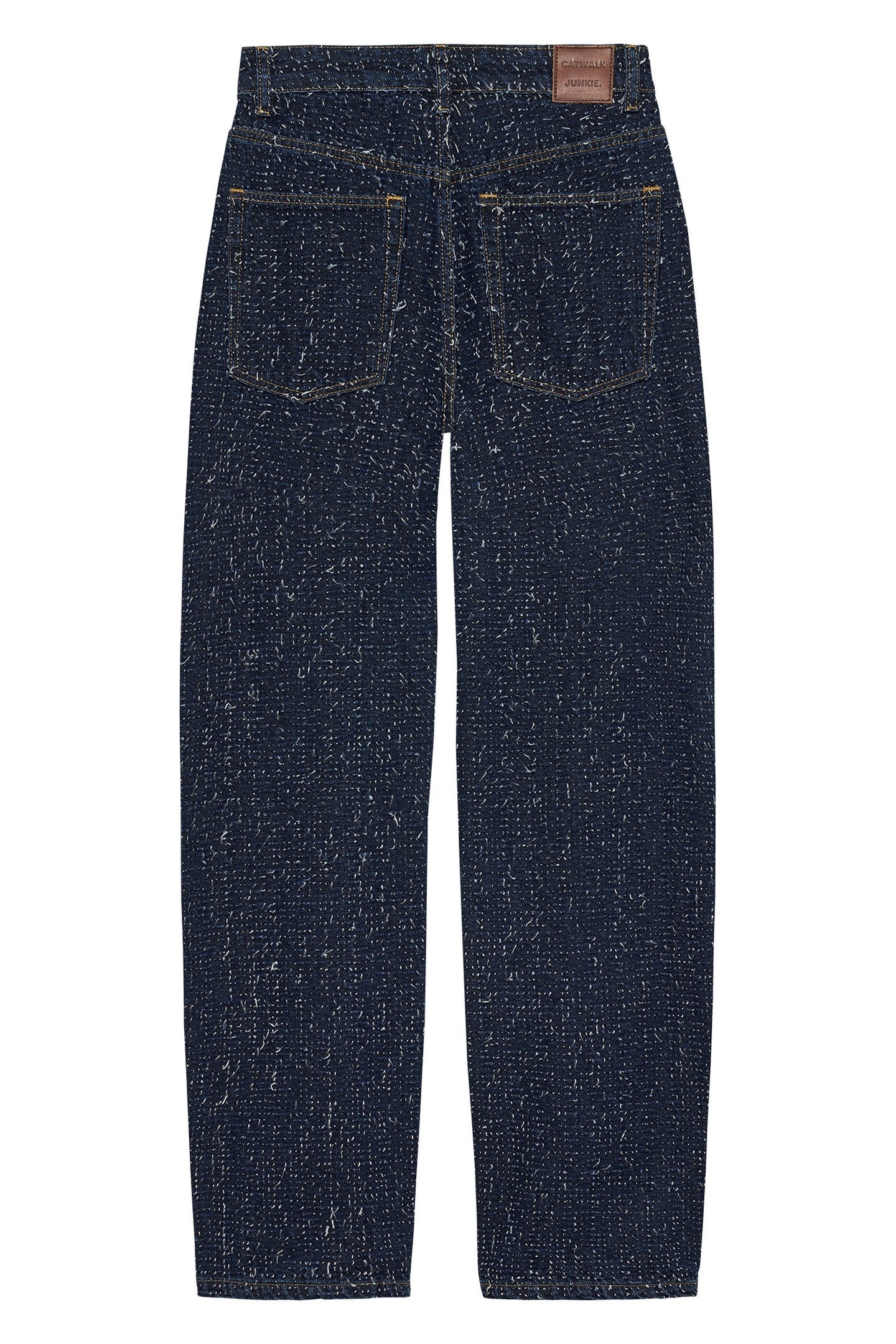 BAGGY FIT SCRATCHED JEANS DARK BLUE 4