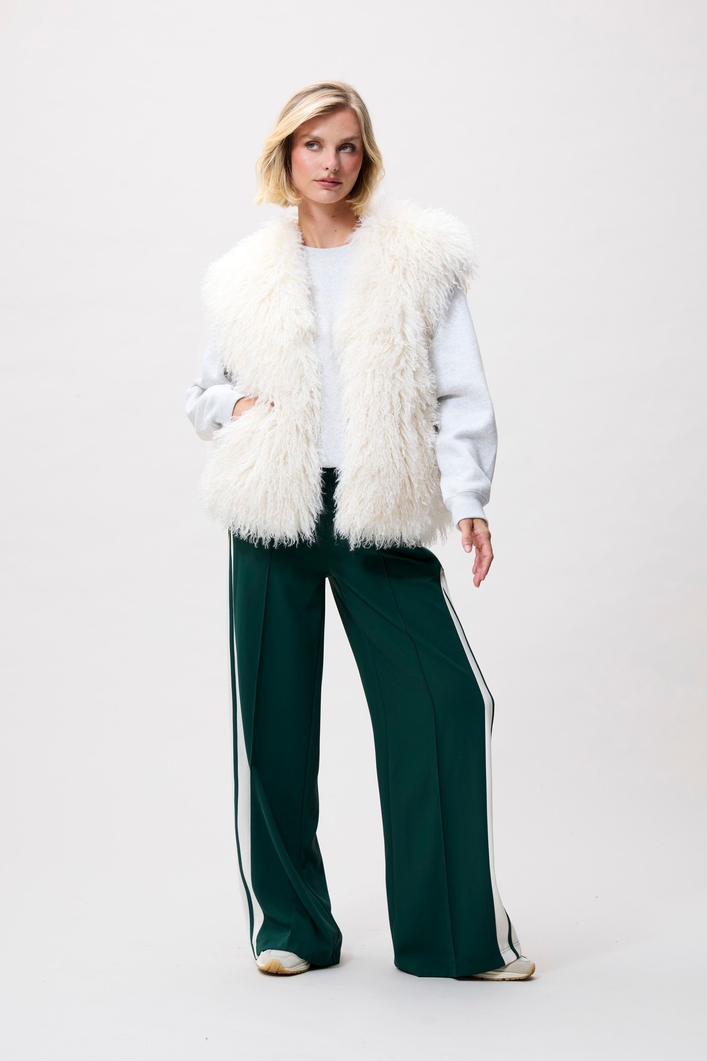 FUR BODYWARMER VANILLA CREAM 1