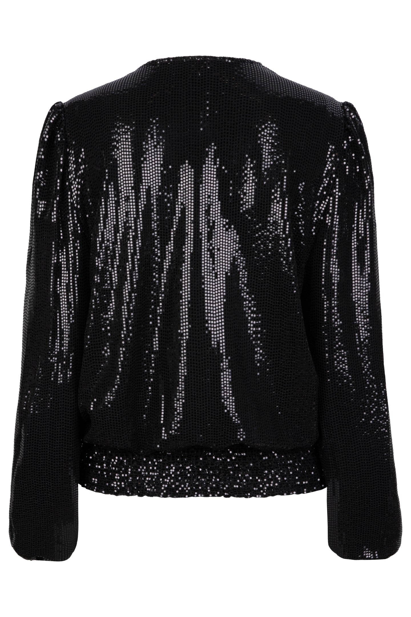 BLOUSE SEQUINS STRETCH BLACK 2