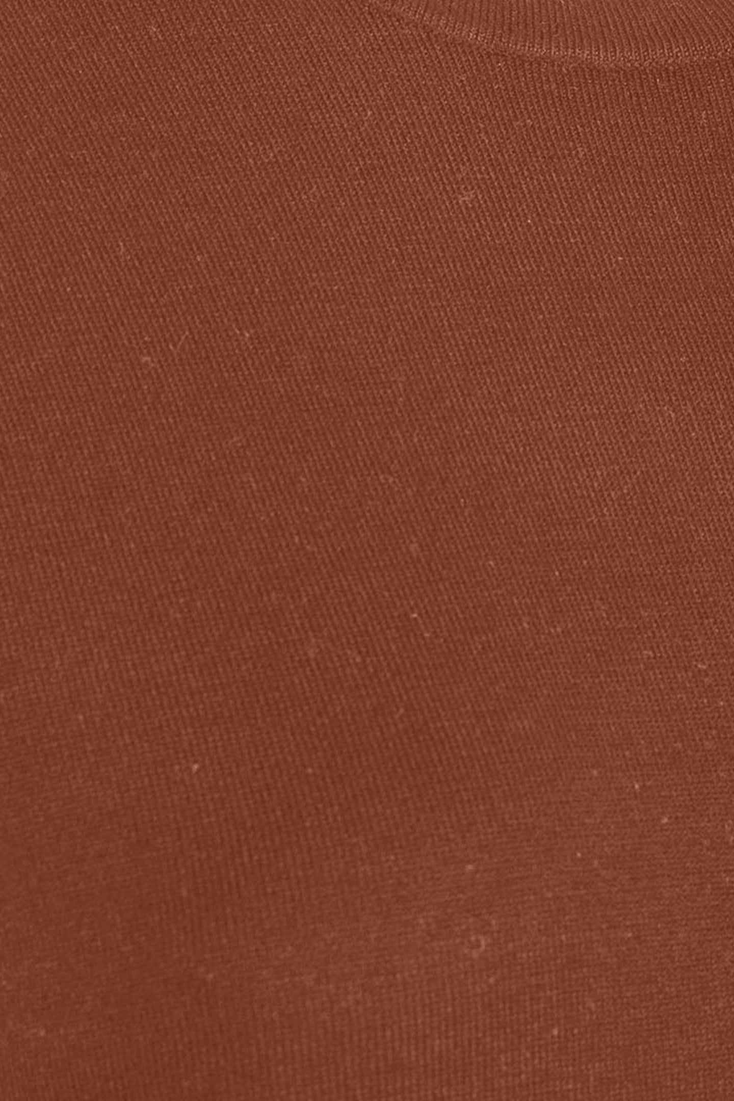 SWEATER R-NECK BUTTONED SLEEVE CUFF BROWN 3