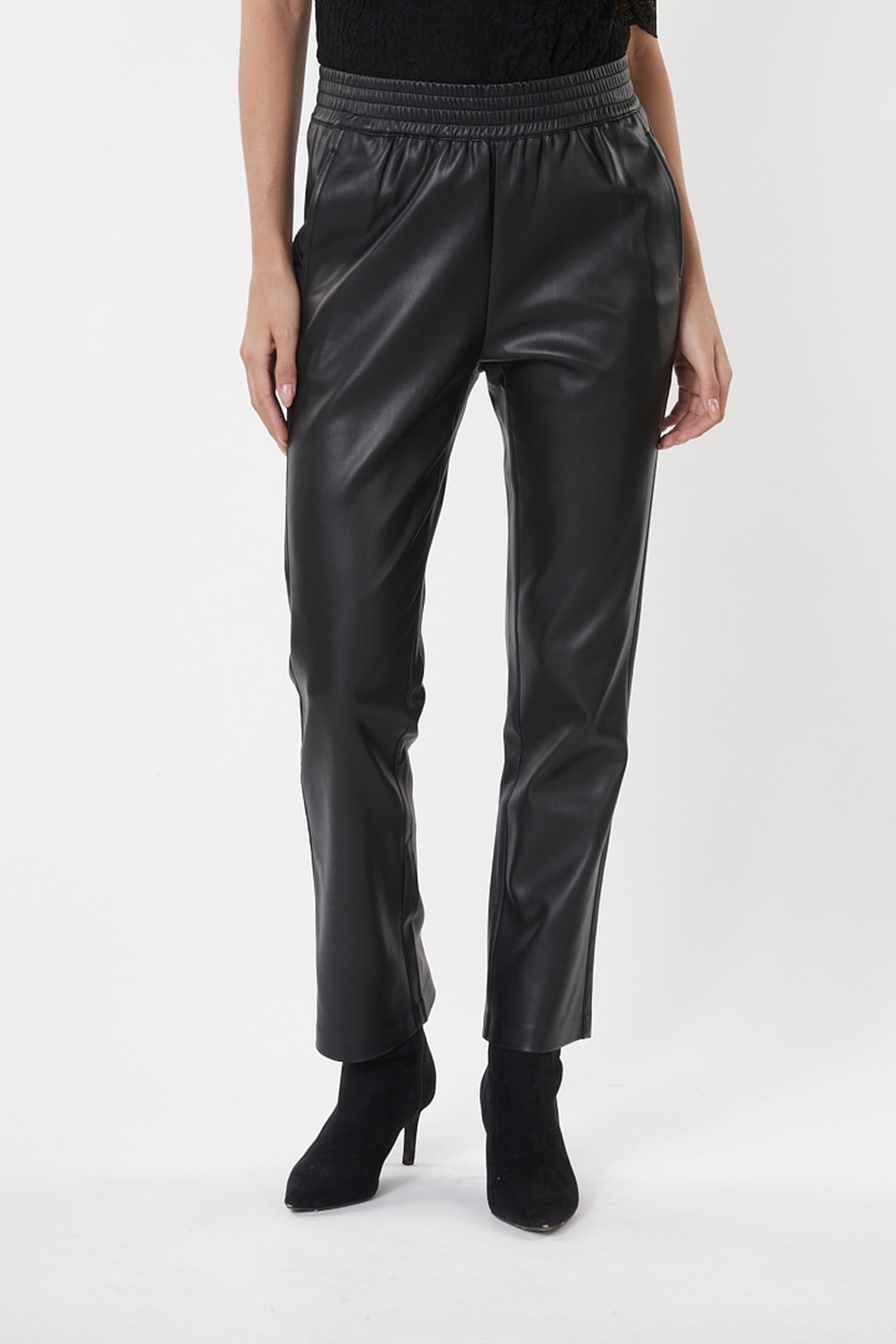 TROUSERS JOGGER PU BLACK 2