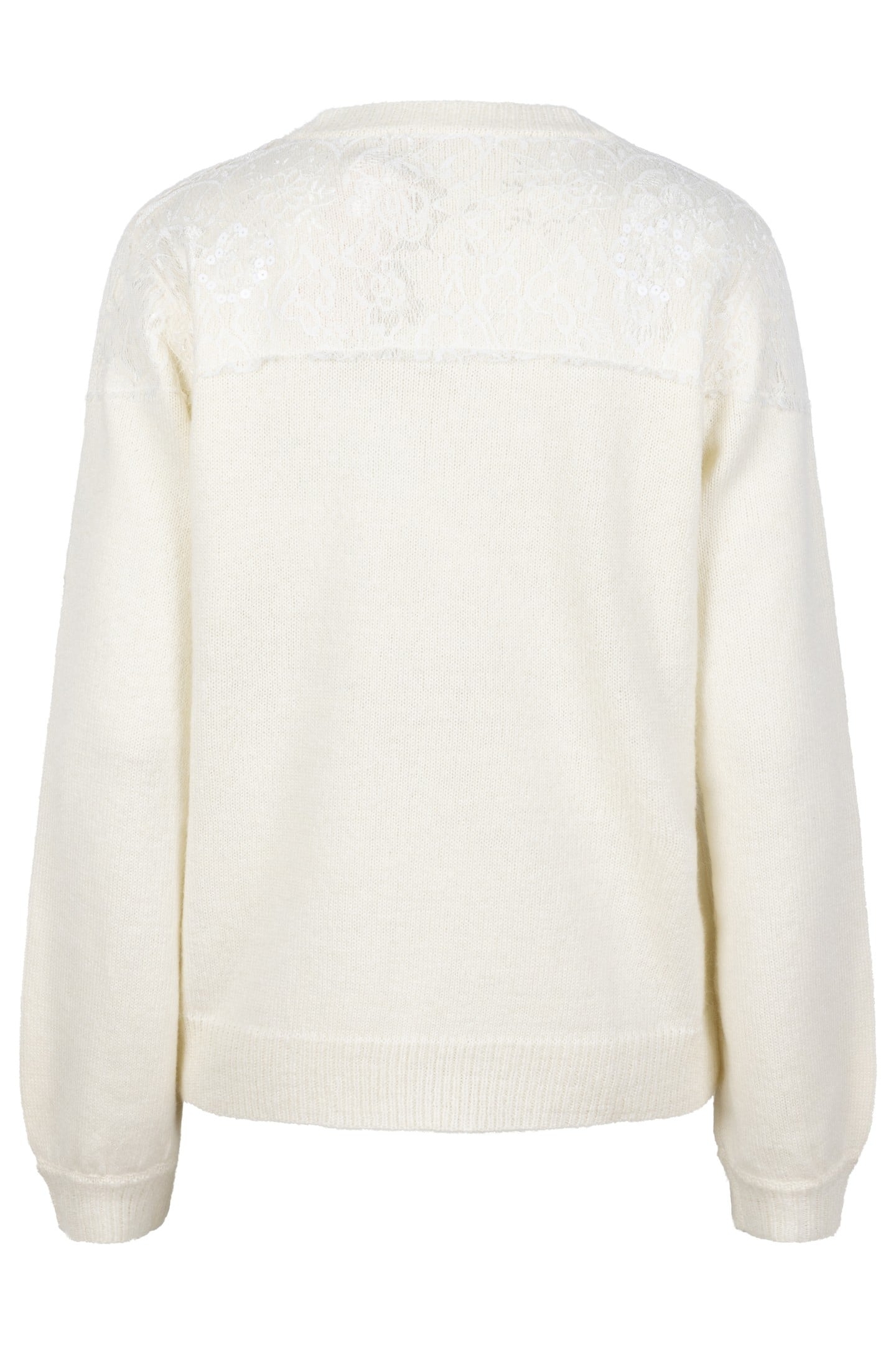 SWEATER KNIT LACE OFF WHITE 5