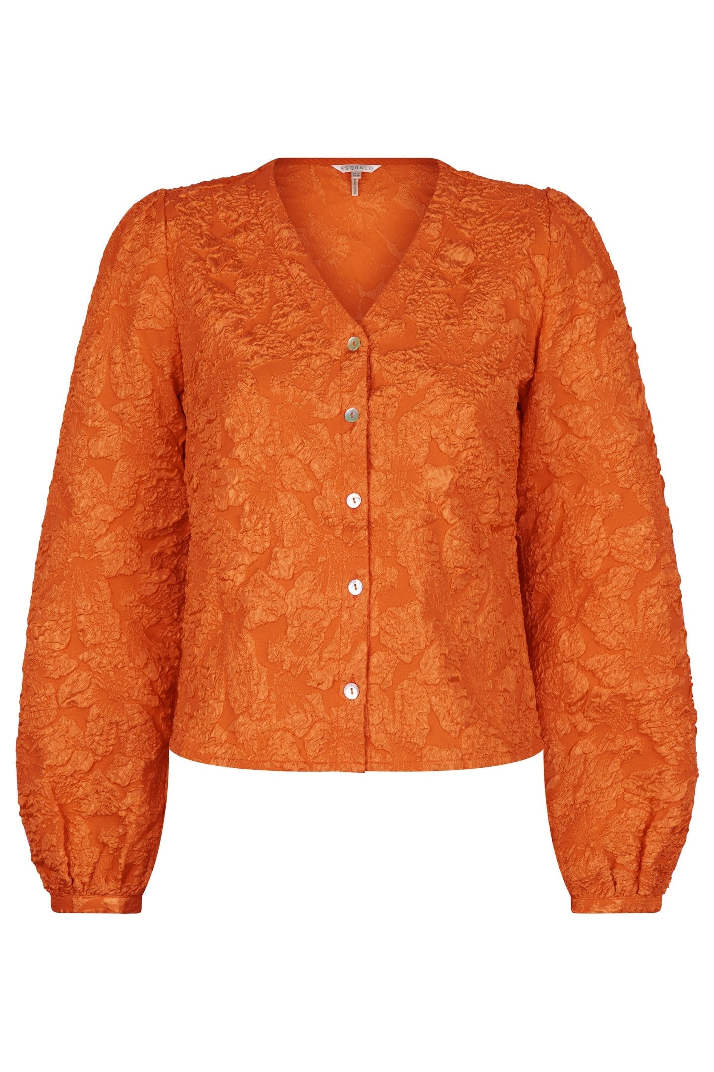BLOUSE FANCY FLOWER JACQUARD PUMPKIN 1