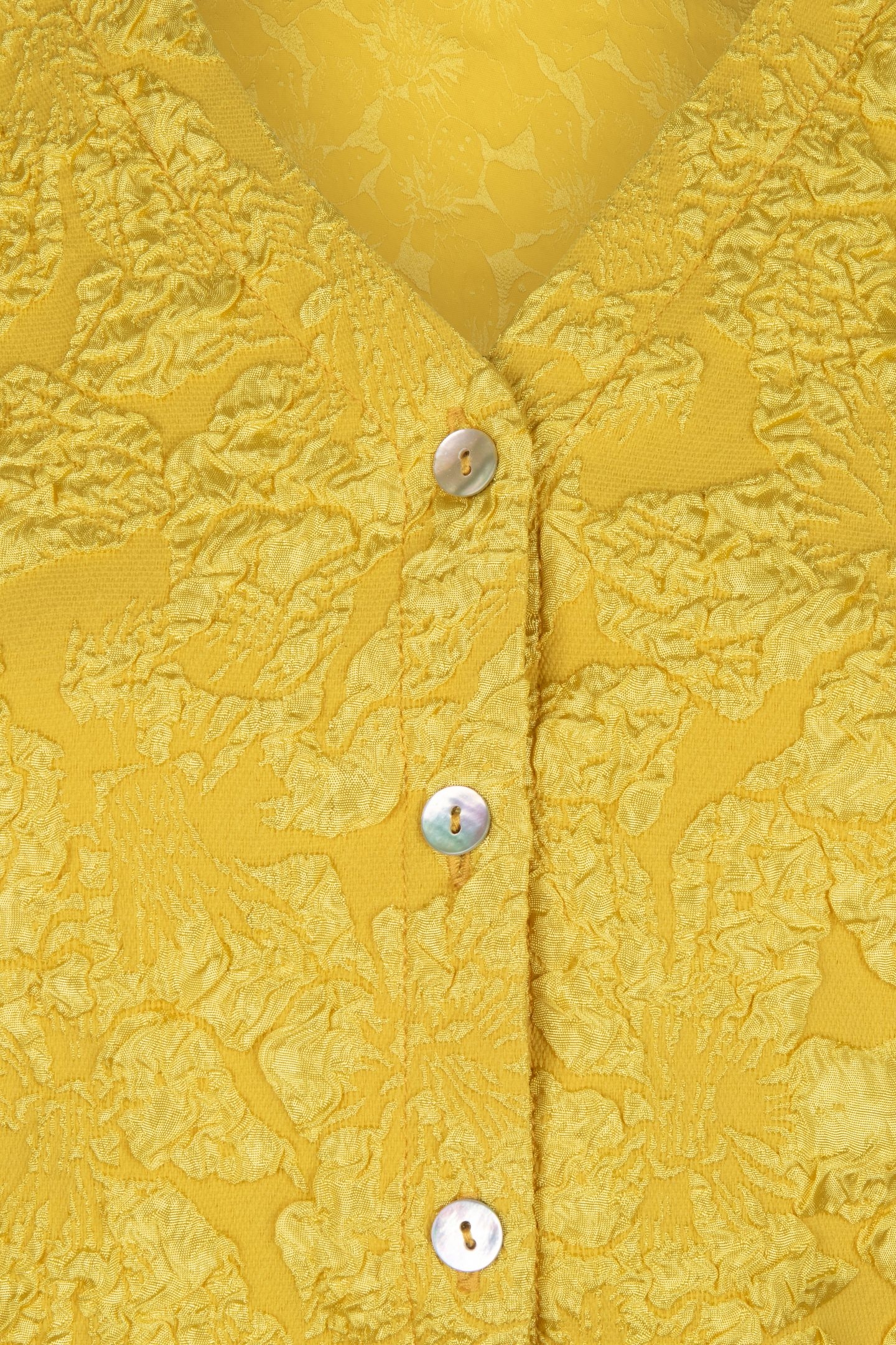 BLOUSE FANCY FLOWER JACQUARD WARM OLIVE 7