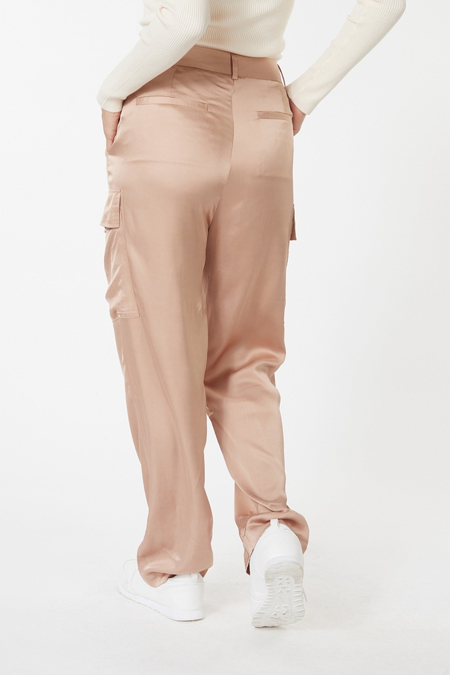 TROUSERS CARGO SATEEN GOLD 3