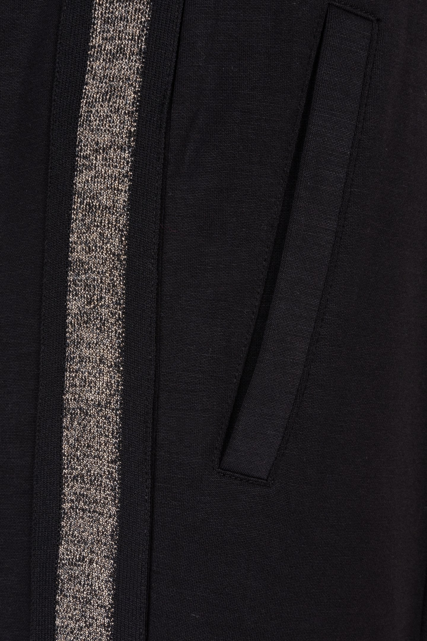 TROUSERS LUREX TAPE MODAL BLACK 7