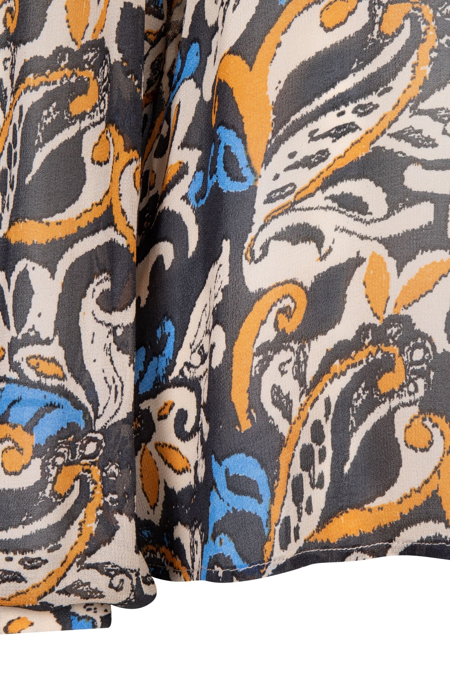 BLOUSE V-NECK ELEGANT LEAVES PRINT 7