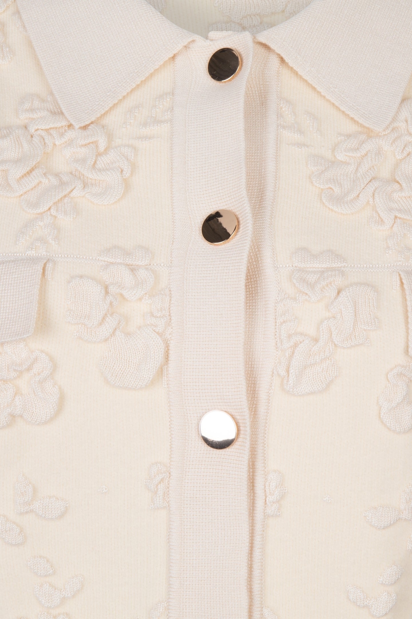 CARDIGAN 3D FLOWERS LIGHT SAND 5