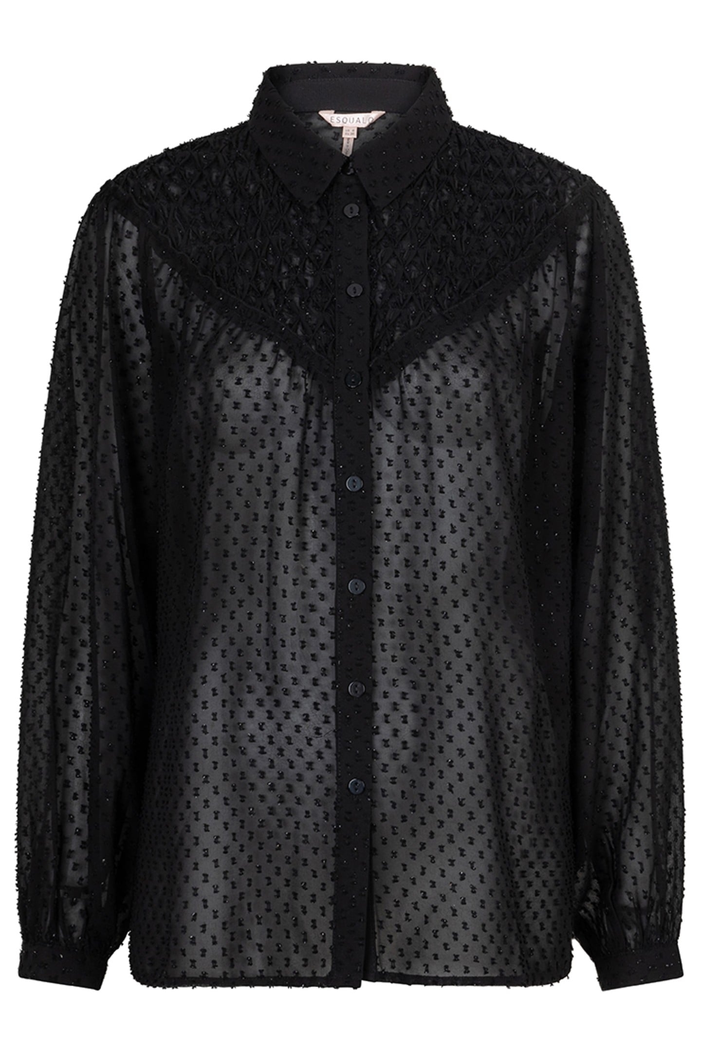 BLOUSE PLUMETIS SMOCK BLACK 4