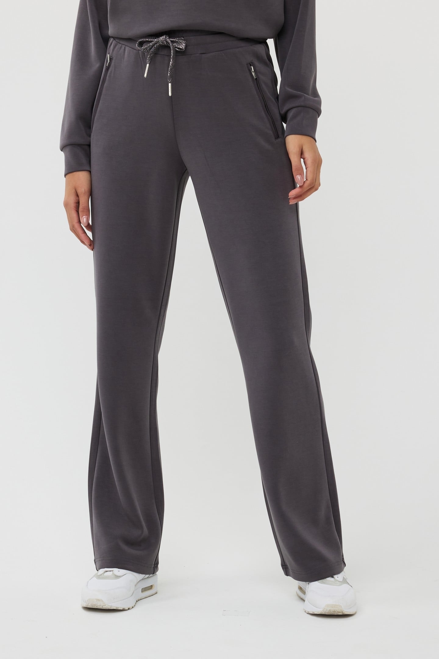 TROUSERS SATIN POCKET MODAL GREY 2