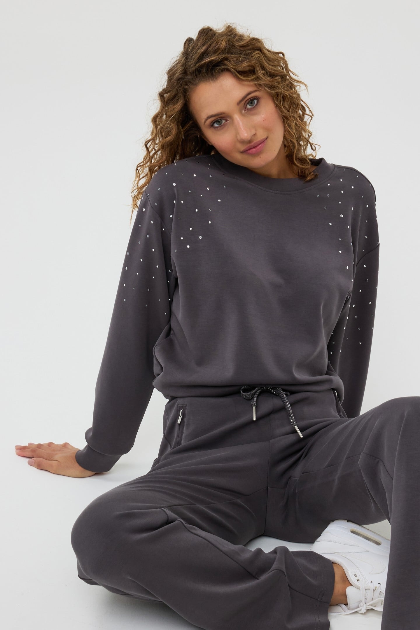 TROUSERS SATIN POCKET MODAL GREY 3