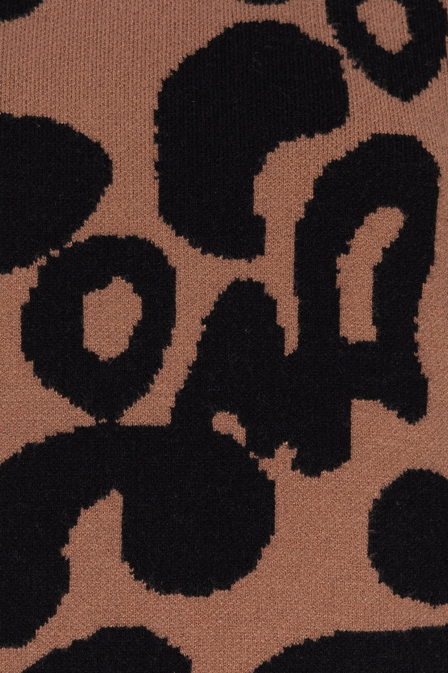 DRESS 2TONE JACQUARD ANIMAL BLACK / CINNAMON 7
