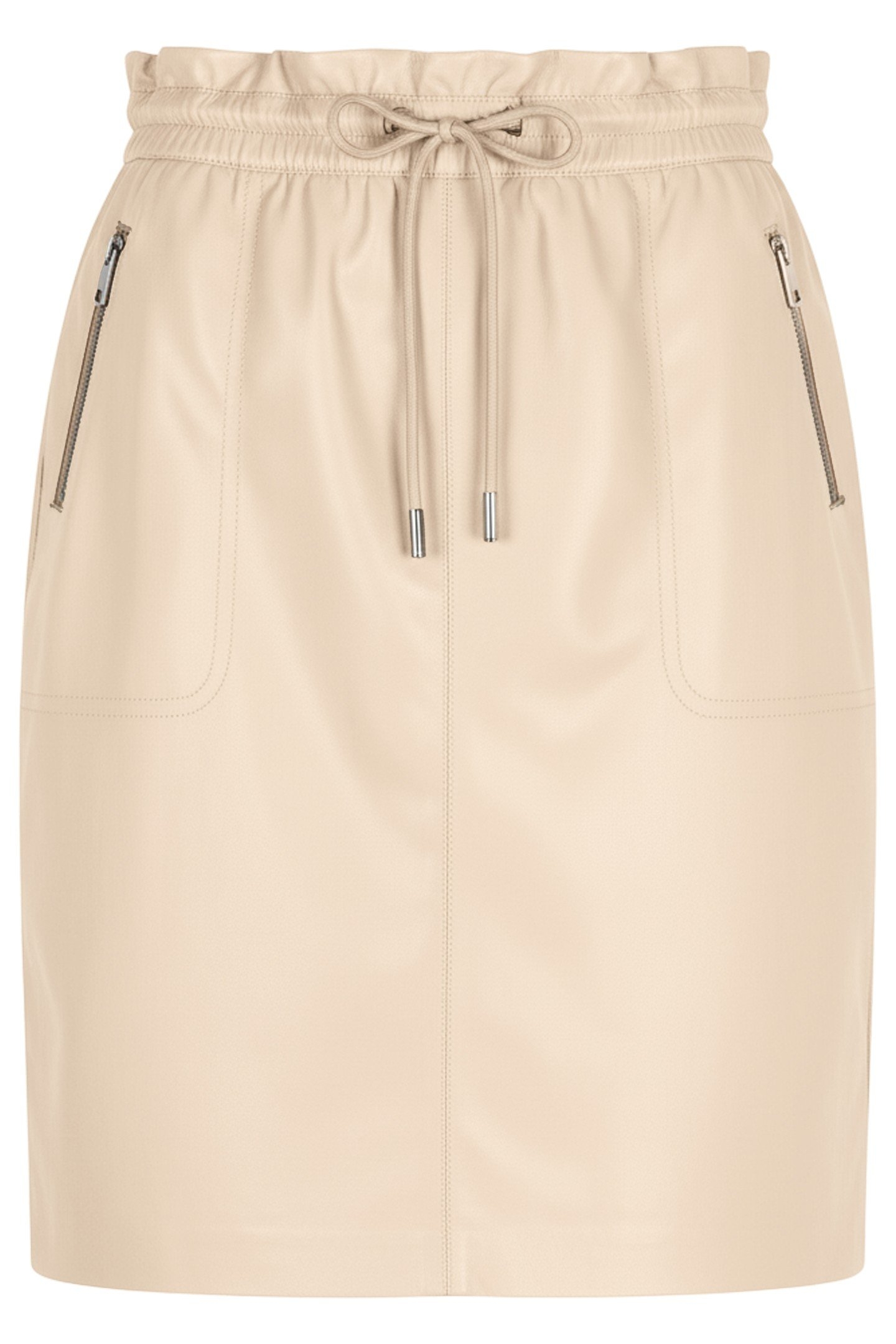 SKIRT SPORTY VEGAN LEATHER SAND 1