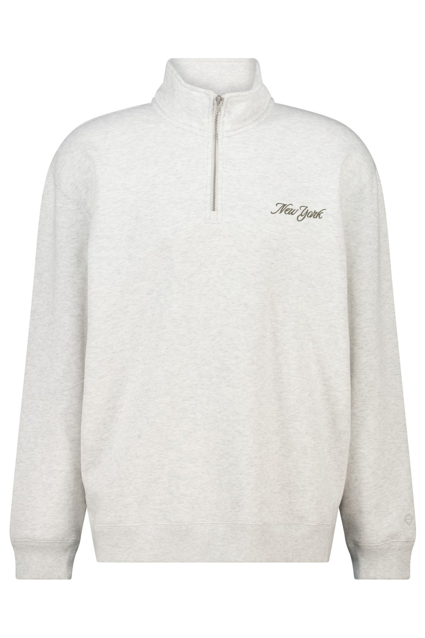 SEPPE HALF ZIP LIGHT GREY MELANGE 4