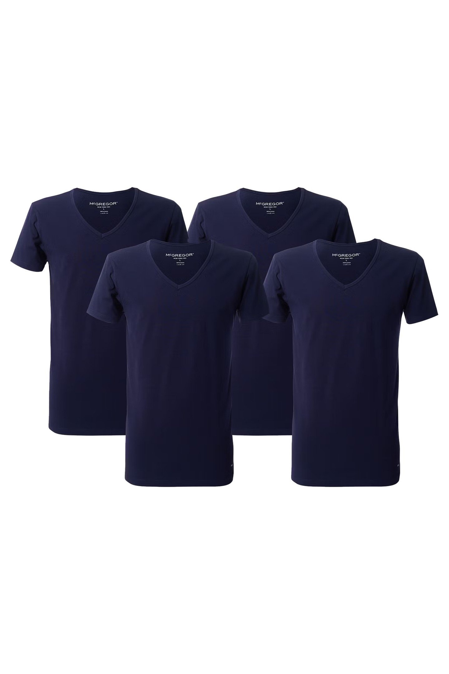 PREMIUM - STRETCH T-SHIRT - 4-PACK NAVY 1