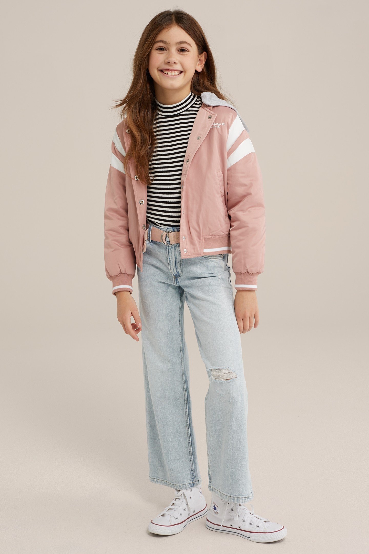 GIRLS BOMBER LIGHT PINK 4