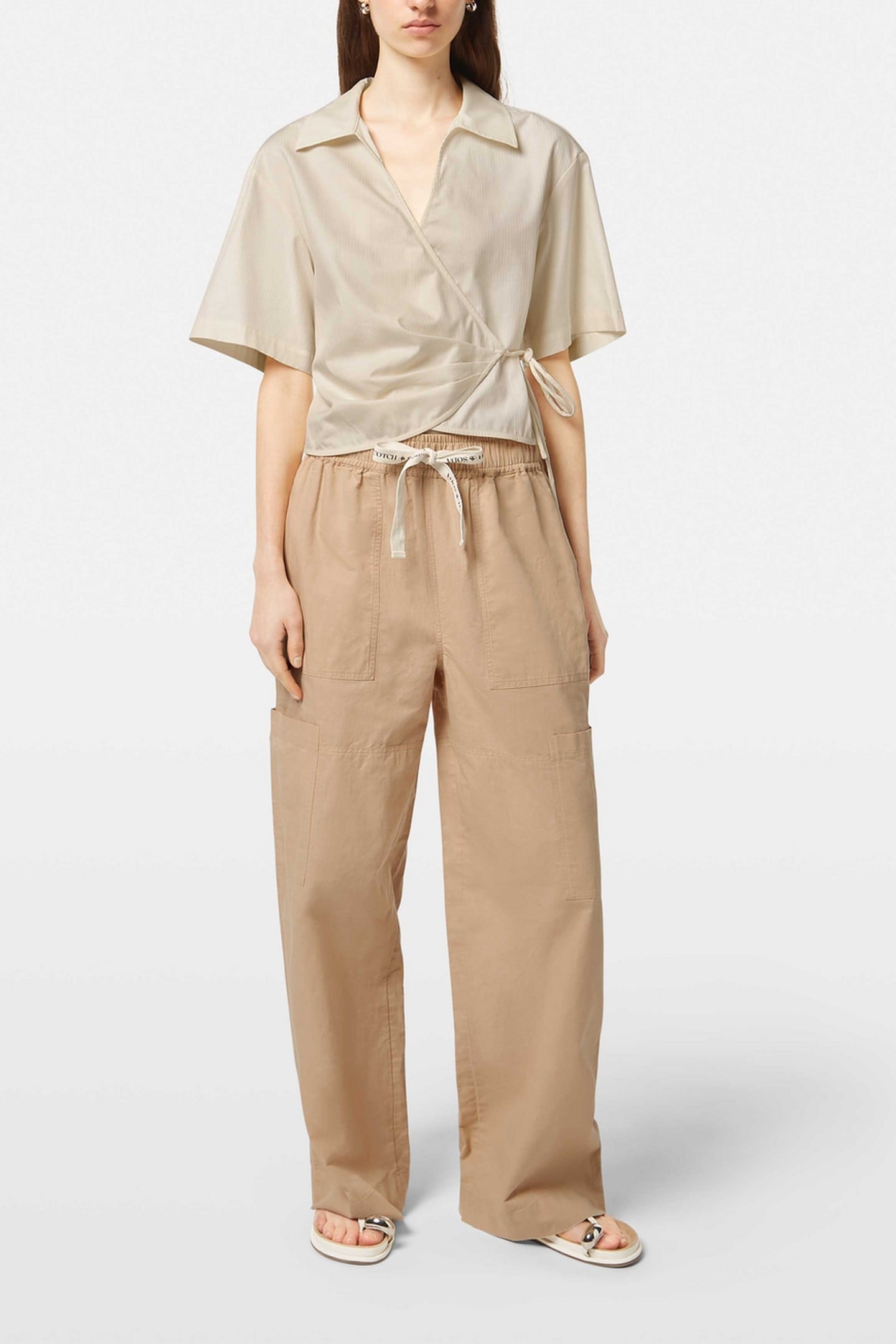 STRUCTURED STRIPE WRAP TOP SOFT ICE 1