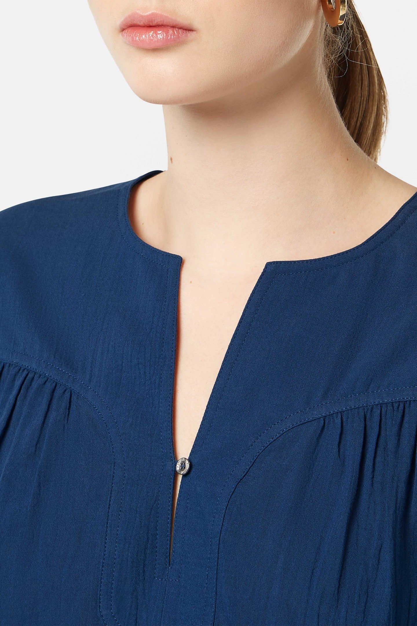 PRINTED SHORT SLEEVE TOP ATLANTIC BLUE 2